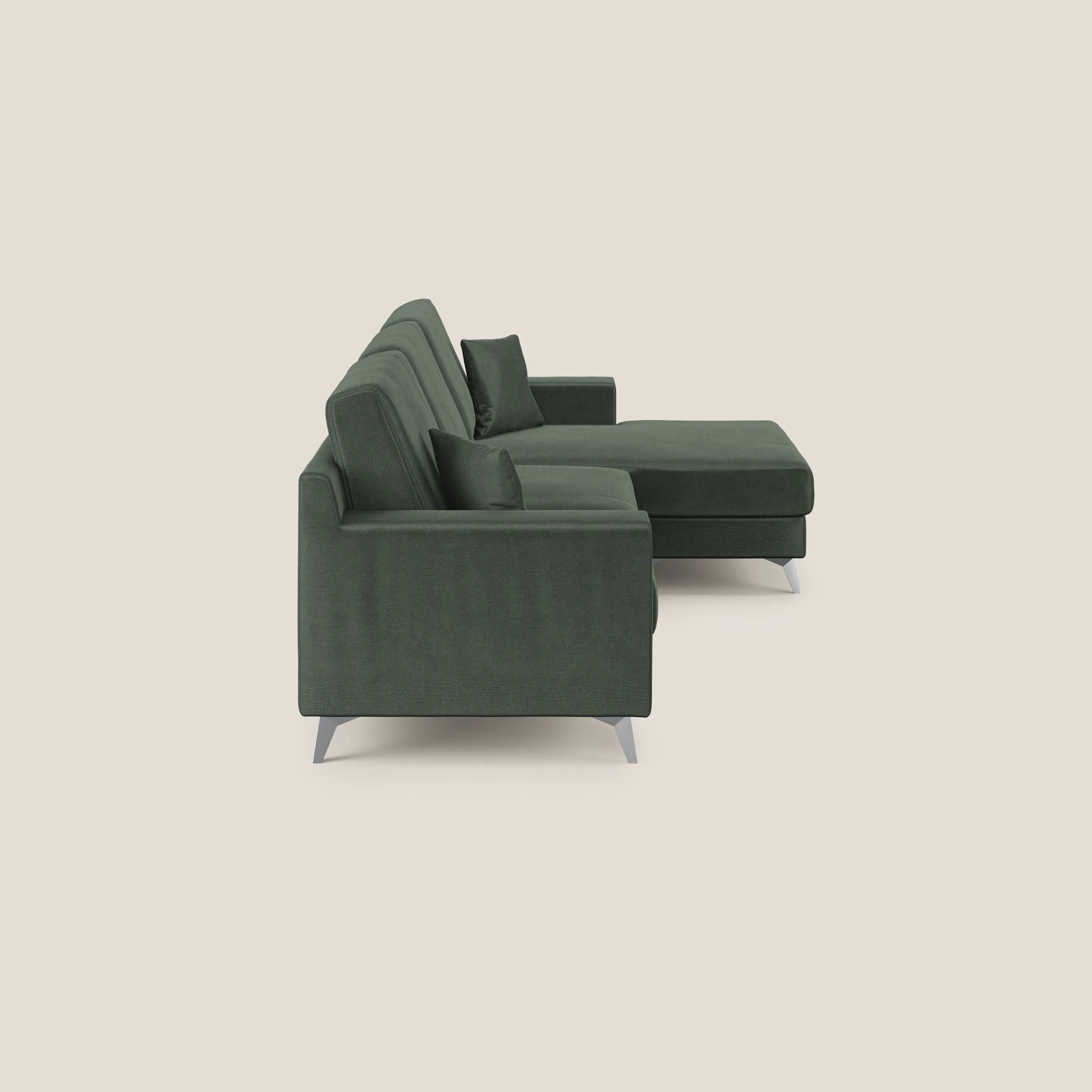 Michael canapé d'angle moderne en velours doux imperméable T01 vert - Image 3