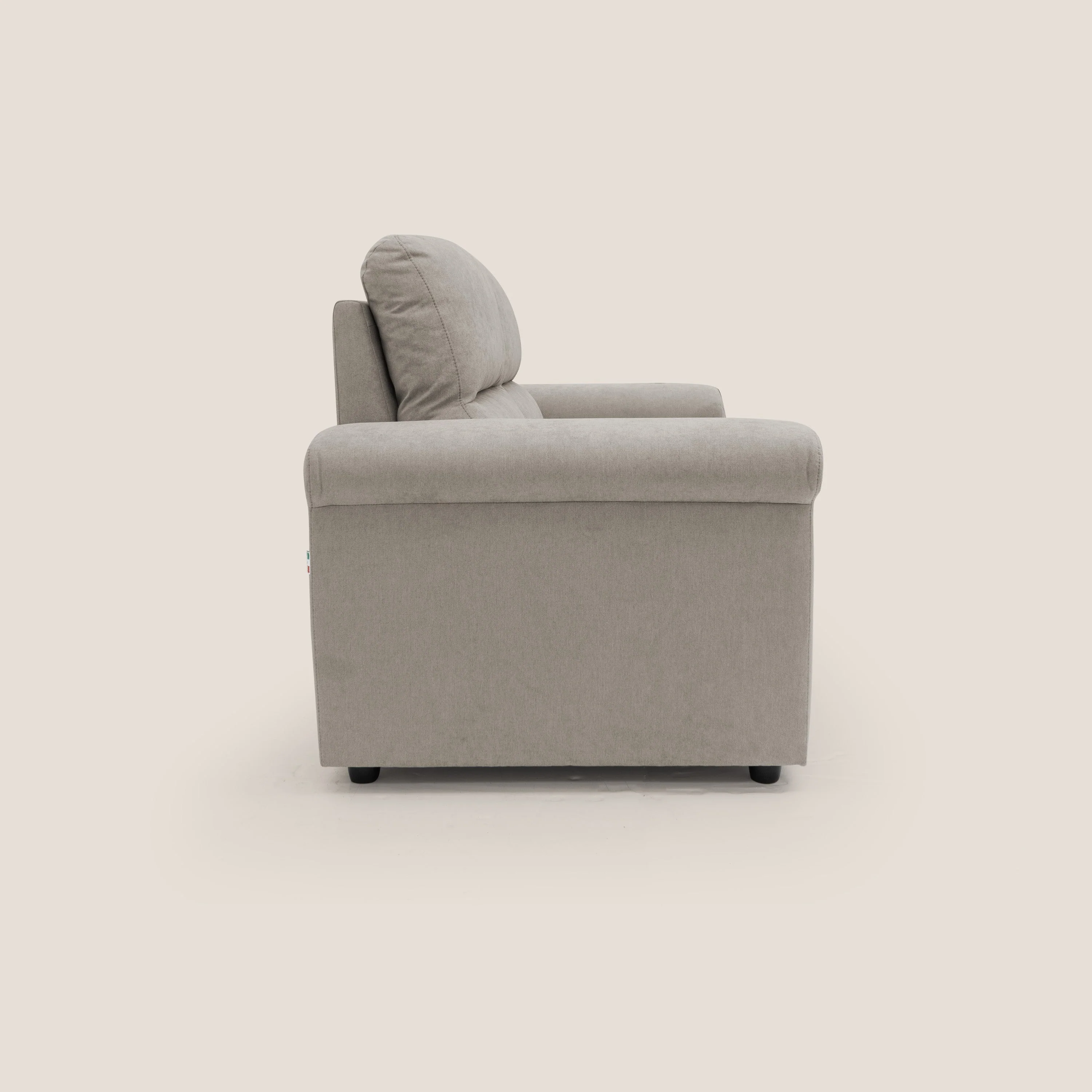Minerva canapé linéaire avec pouf extractible en tissu doux imperméable T02 beige - Image 11