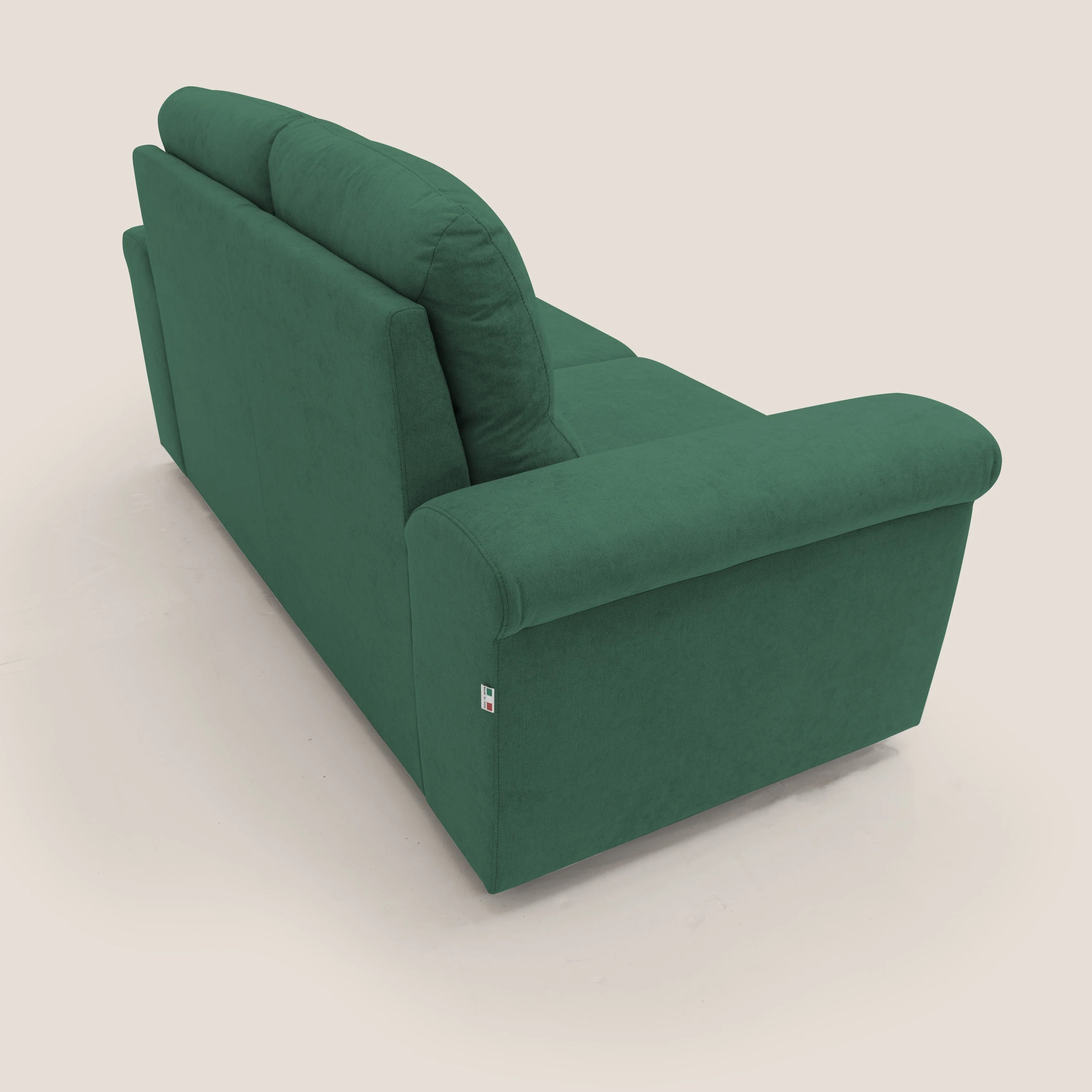 Minerva canapé linéaire avec pouf extractible en tissu doux imperméable T02 vert - Image 8