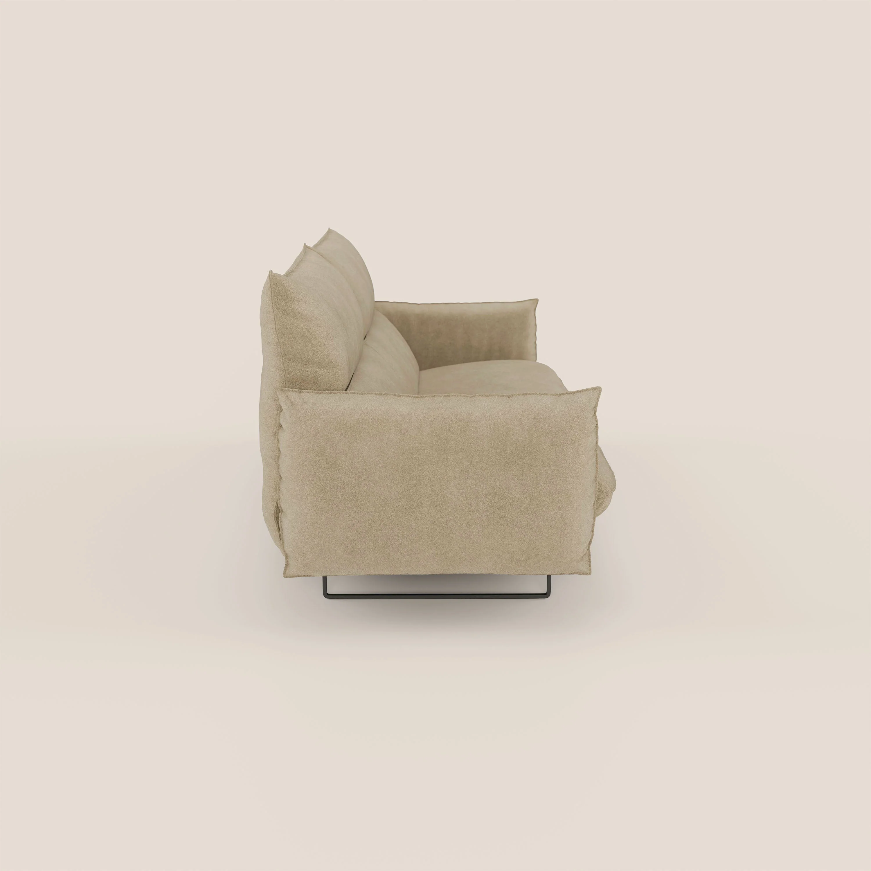 Monamour canapé au design moderne avec option relax électrique en microfibre détachable imperméable T11 beige - Image 4