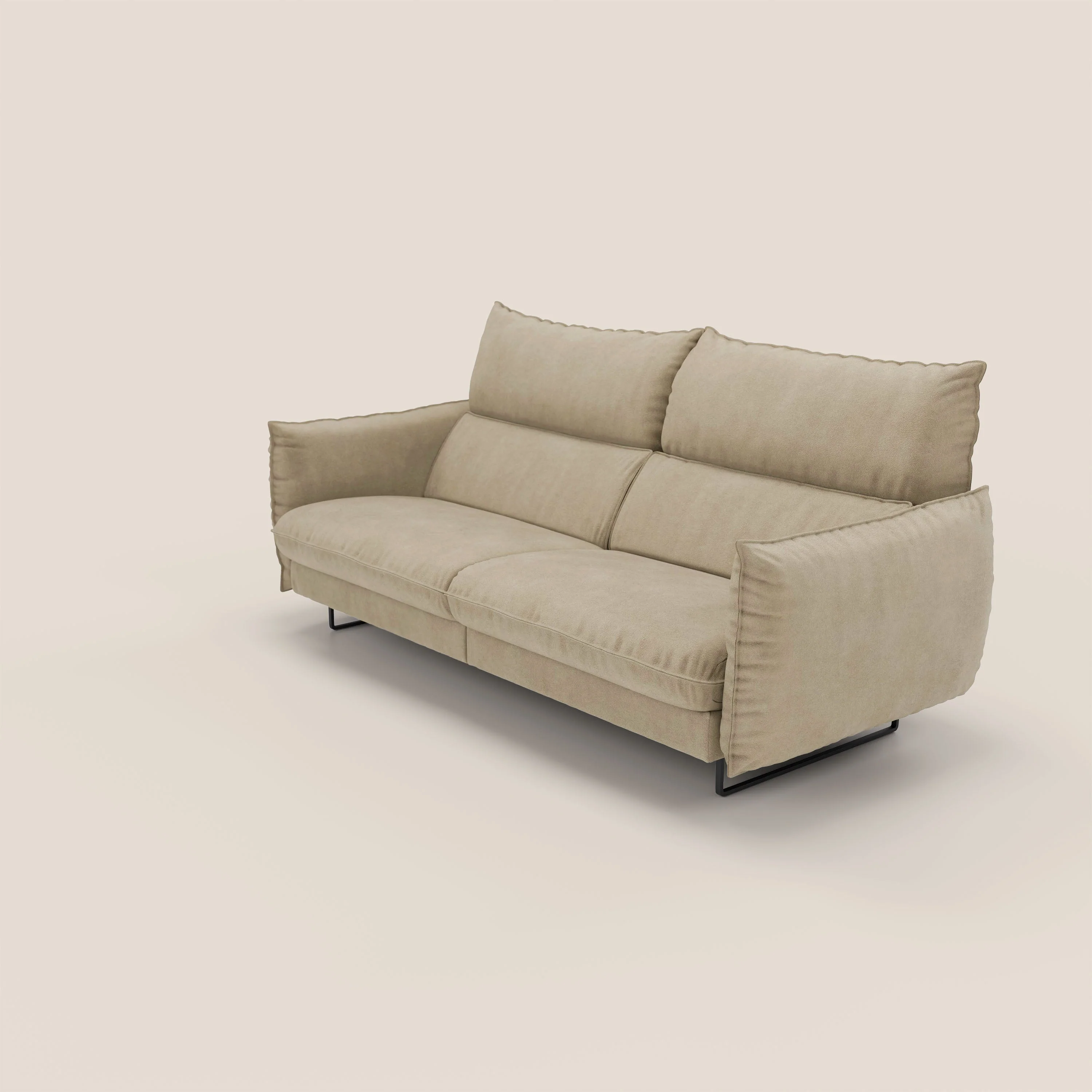 Monamour canapé au design moderne avec option relax électrique en microfibre détachable imperméable T11 beige - Image 8