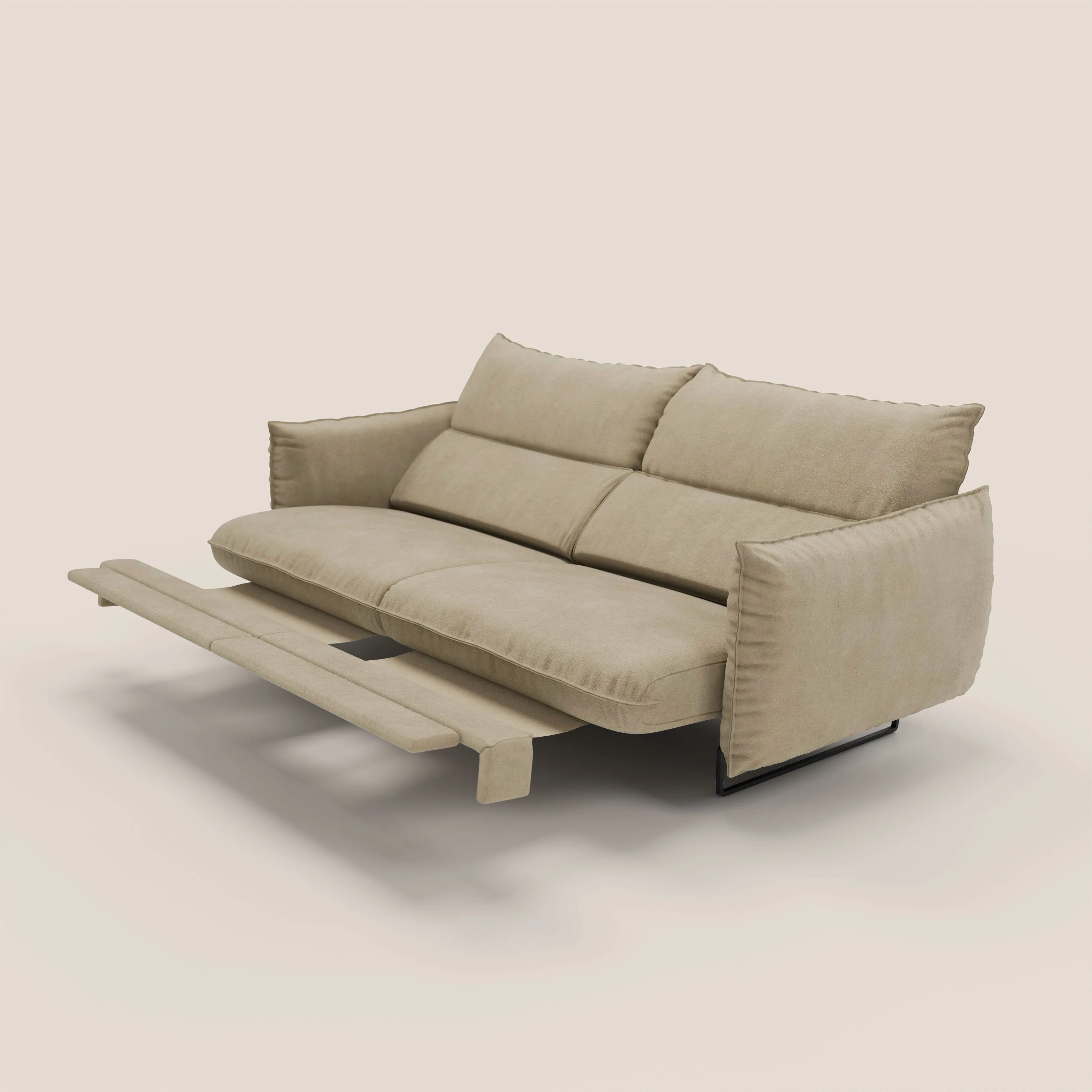Monamour canapé au design moderne avec option relax électrique en microfibre détachable imperméable T11 beige - Image 9