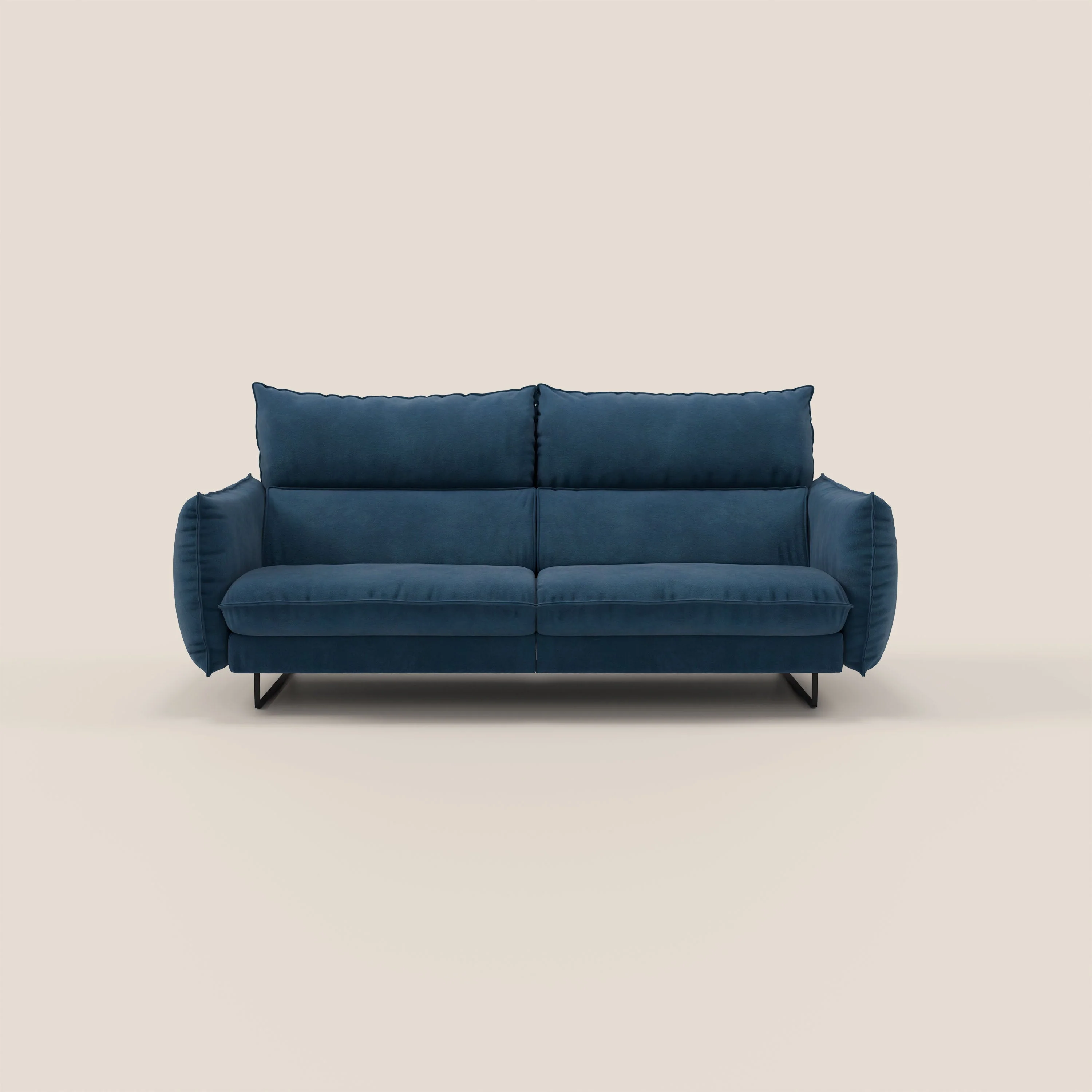 Monamour canapé au design moderne avec option relax électrique en microfibre détachable imperméable T11 bleu
