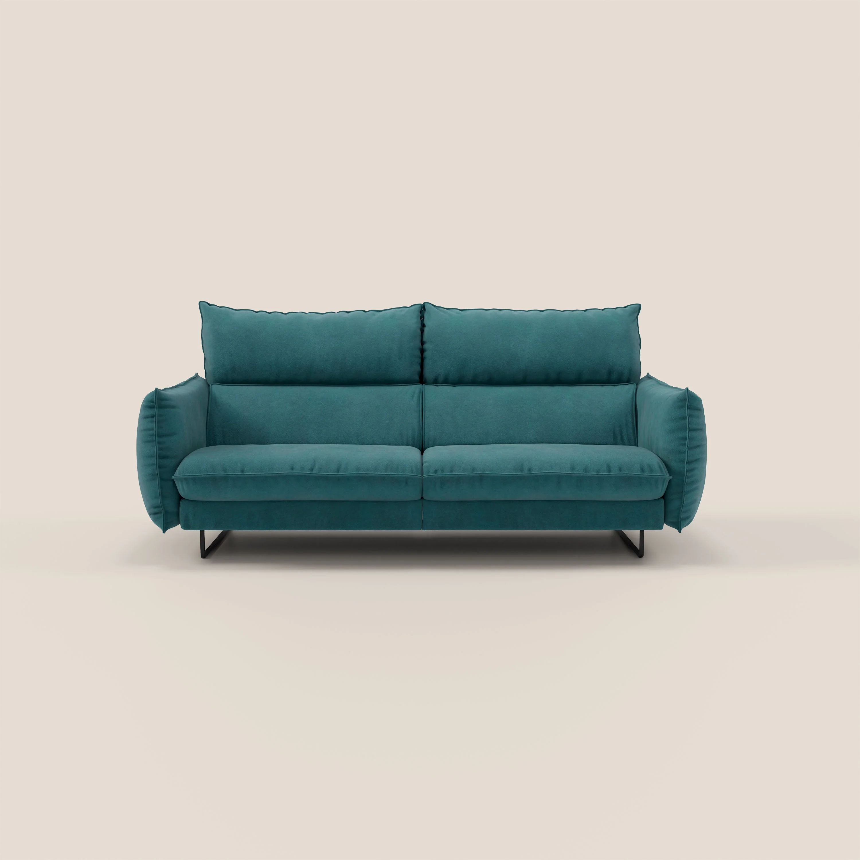 Monamour canapé au design moderne avec option relax électrique en microfibre détachable imperméable T11 bleu canard