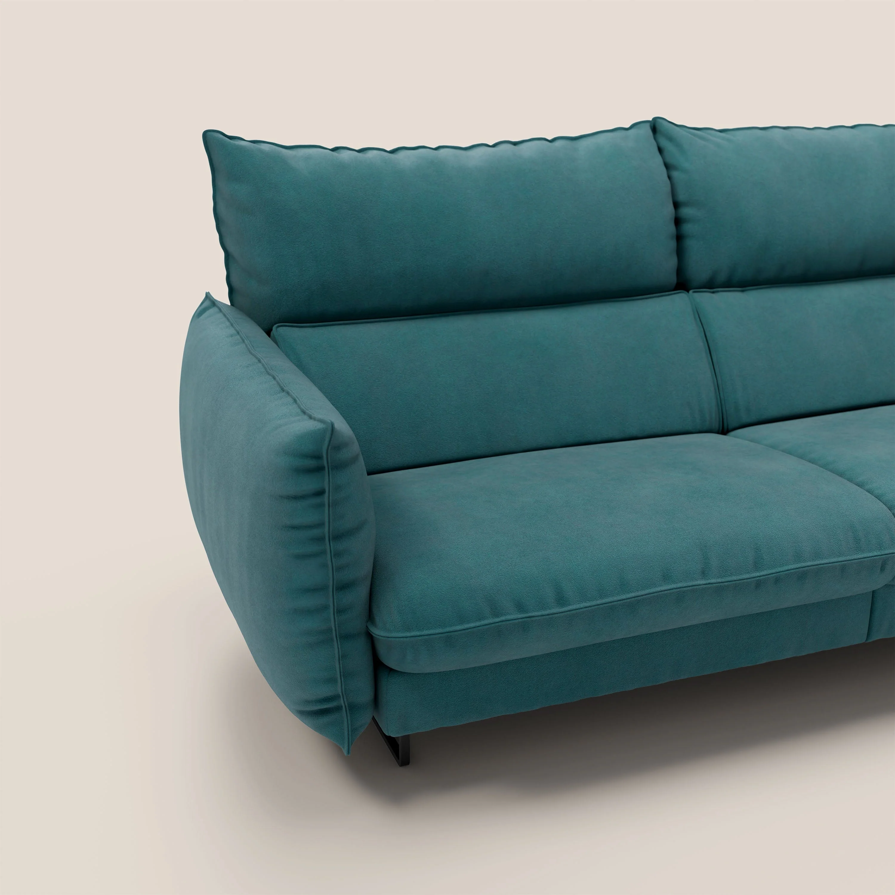 Monamour canapé au design moderne avec option relax électrique en microfibre détachable imperméable T11 bleu canard - Image 6