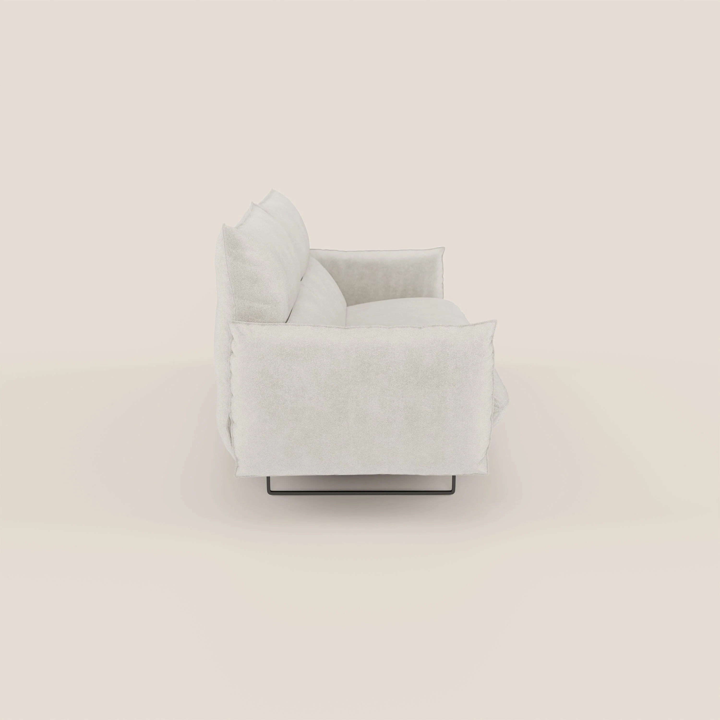 Monamour canapé au design moderne avec option relax électrique en microfibre détachable imperméable T11 crème - Image 4