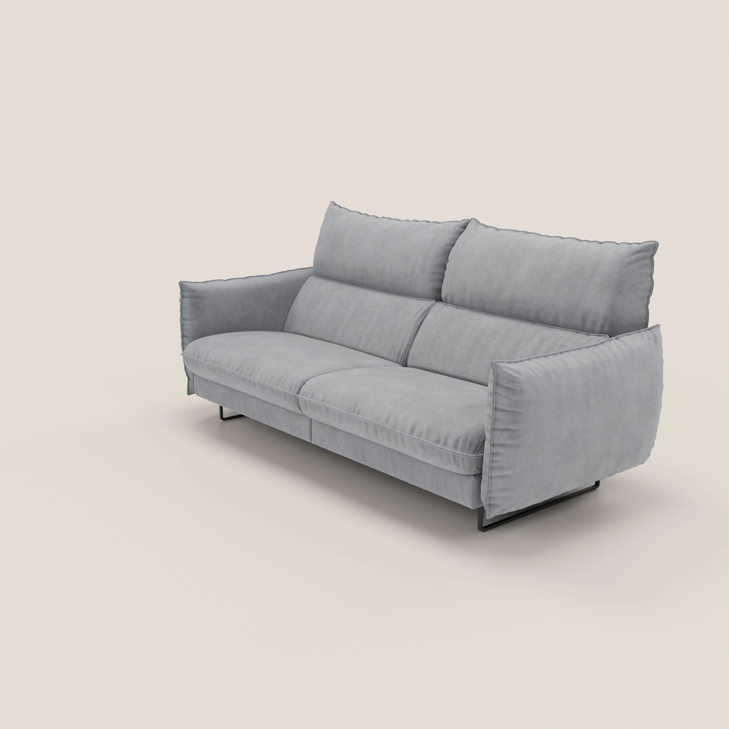 Monamour canapé au design moderne avec option relax électrique en microfibre détachable imperméable T11 gris - Image 7