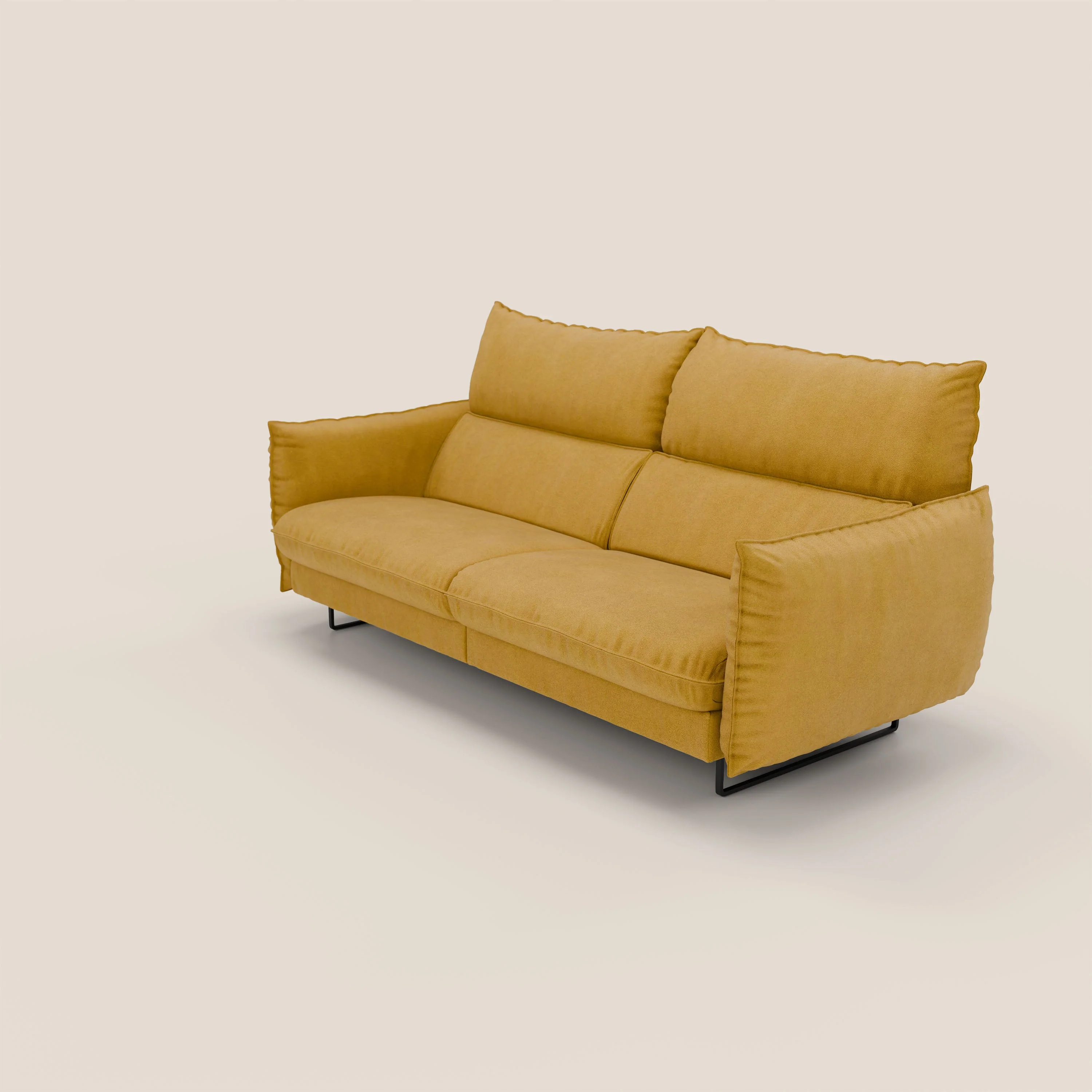 Monamour canapé au design moderne avec option relax électrique en microfibre détachable imperméable T11 jaune - Image 8