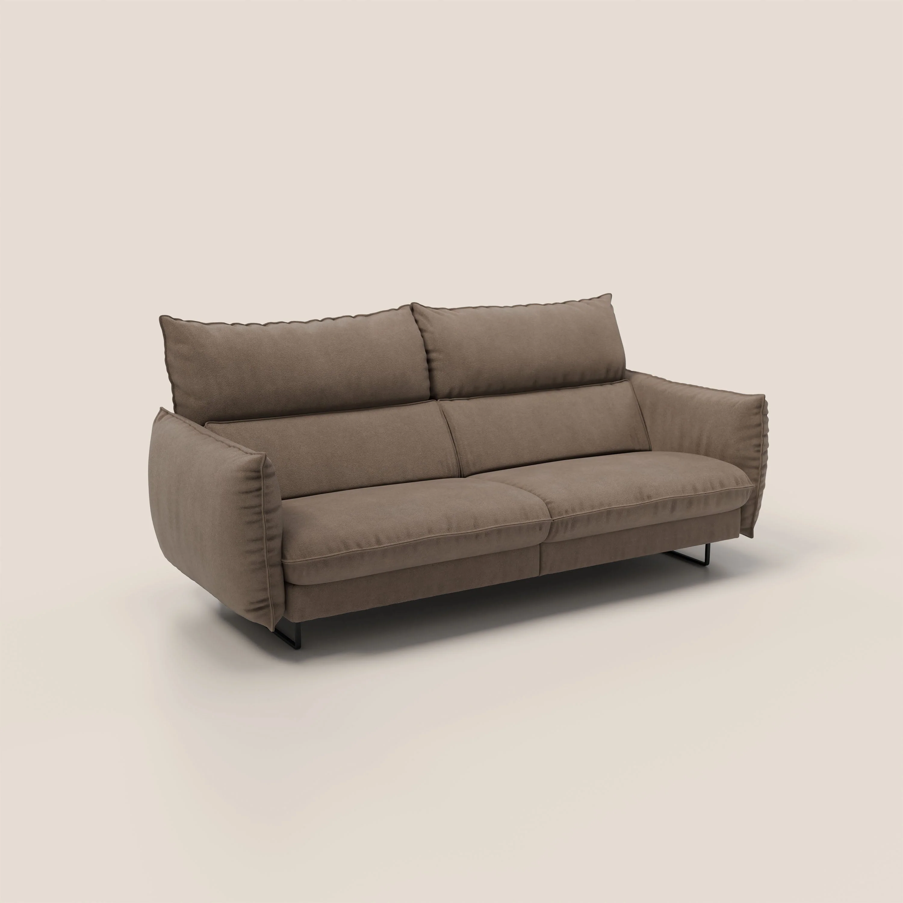 Monamour canapé au design moderne avec option relax électrique en microfibre détachable imperméable T11 marron - Image 3