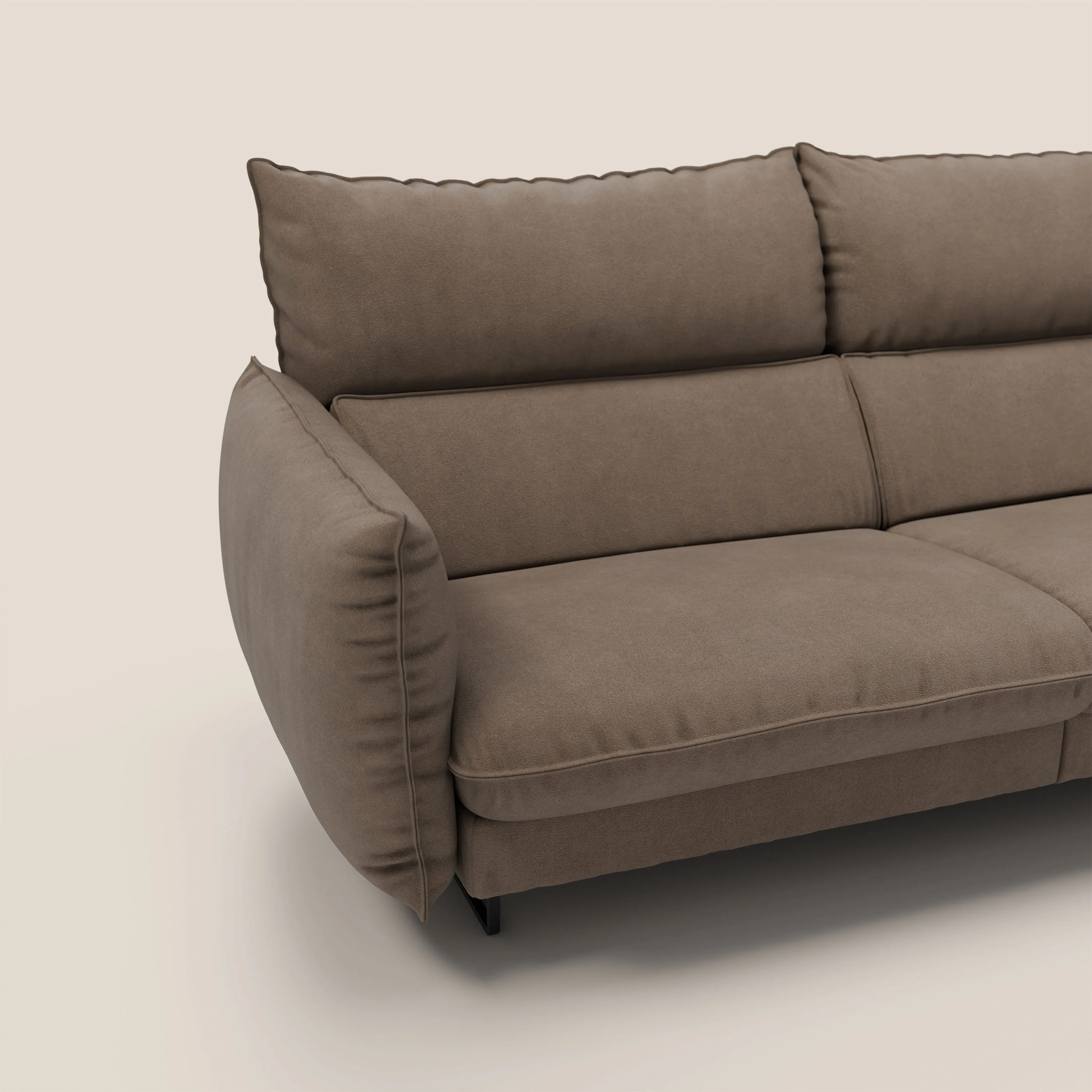 Monamour canapé au design moderne avec option relax électrique en microfibre détachable imperméable T11 marron - Image 6