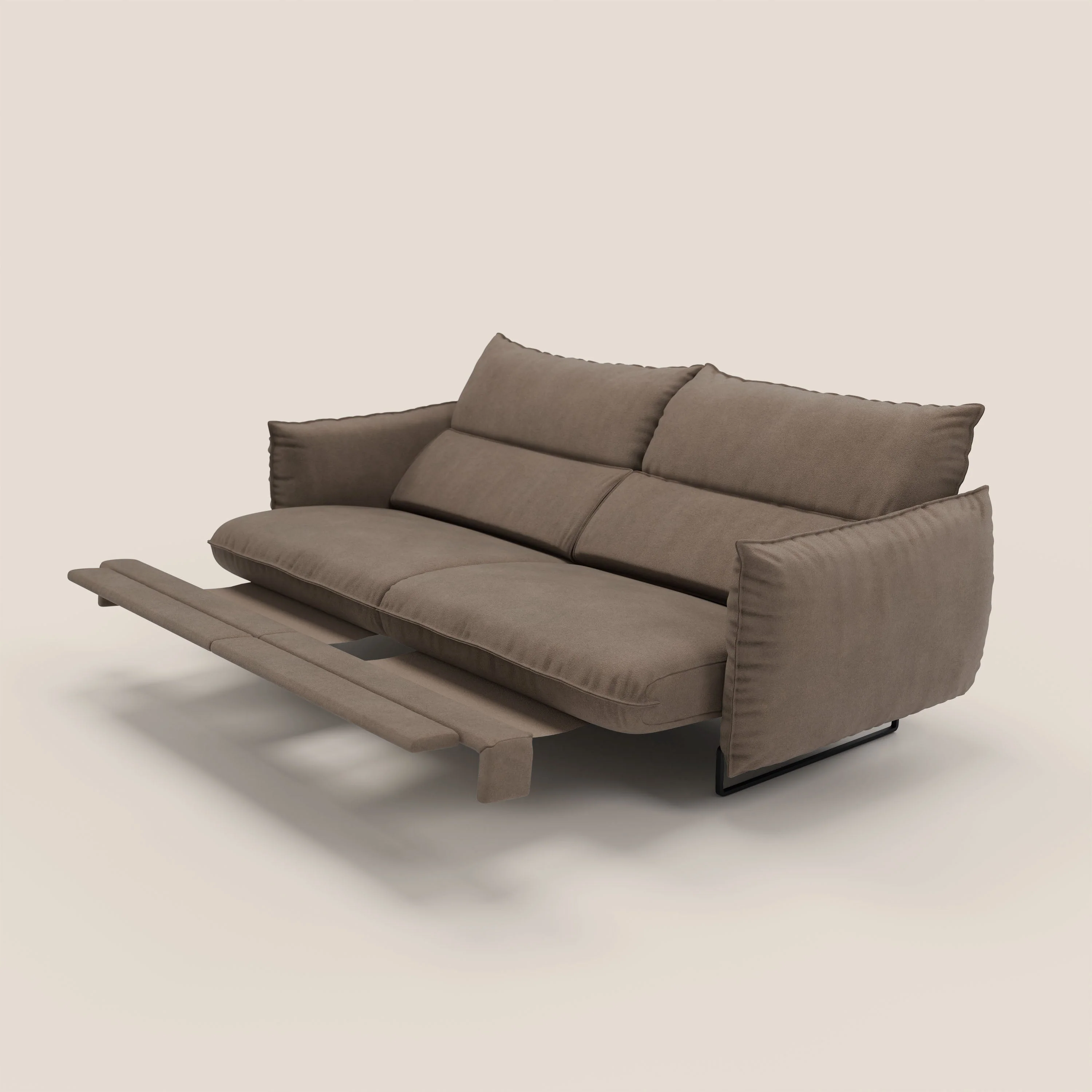Monamour canapé au design moderne avec option relax électrique en microfibre détachable imperméable T11 marron - Image 9