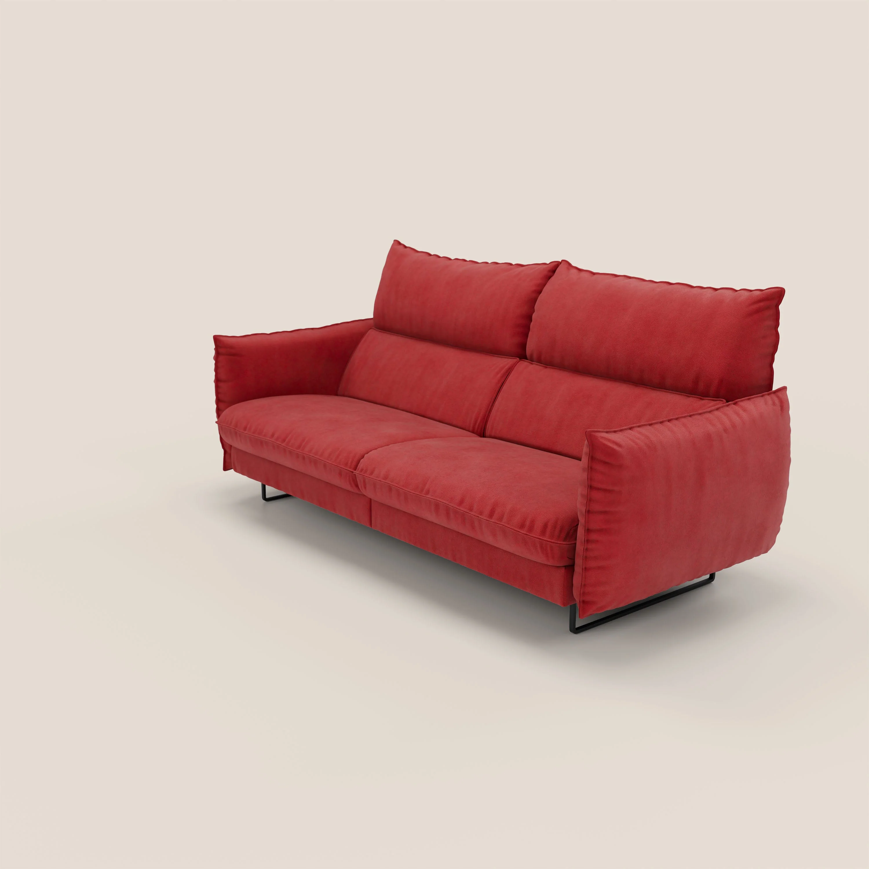 Monamour canapé au design moderne avec option relax électrique en microfibre détachable imperméable T11 rouge - Image 7