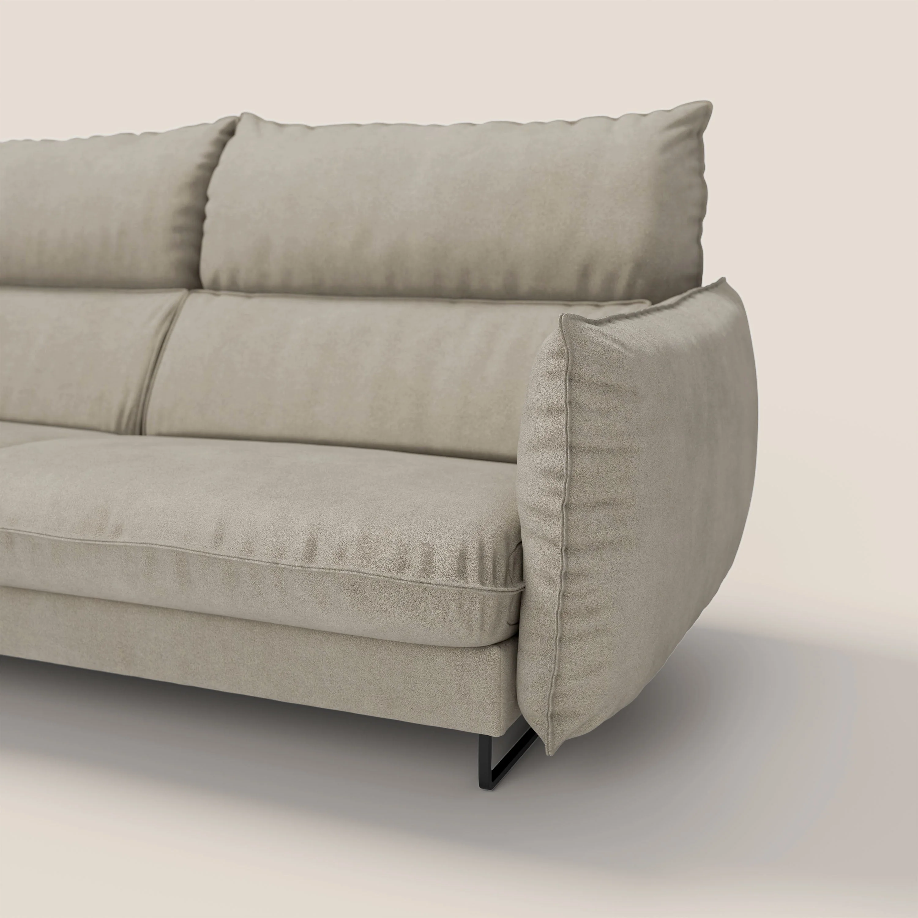 Monamour canapé au design moderne avec option relax électrique en microfibre détachable imperméable T11 Taupe tortora - Image 7