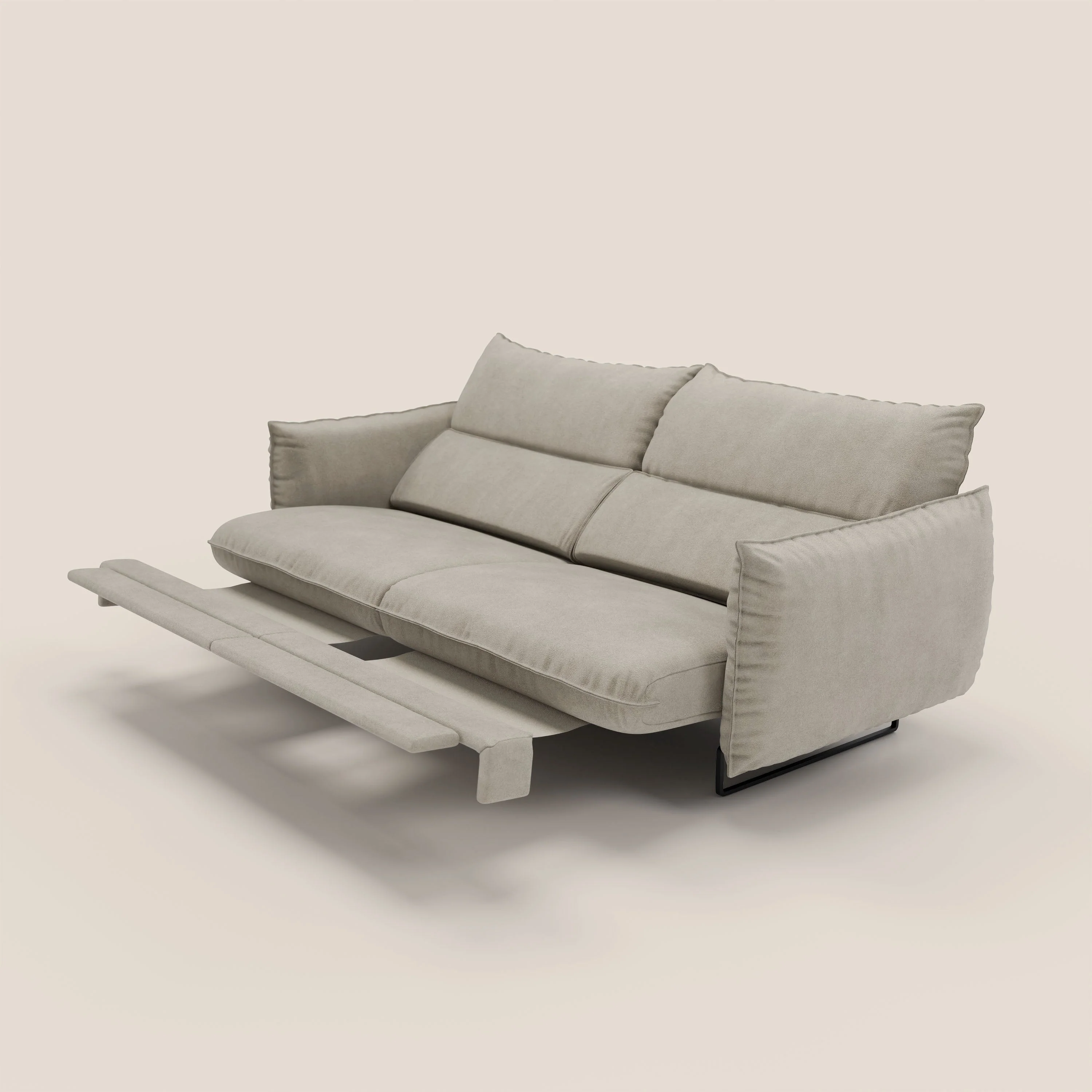 Monamour canapé au design moderne avec option relax électrique en microfibre détachable imperméable T11 Taupe tortora - Image 9