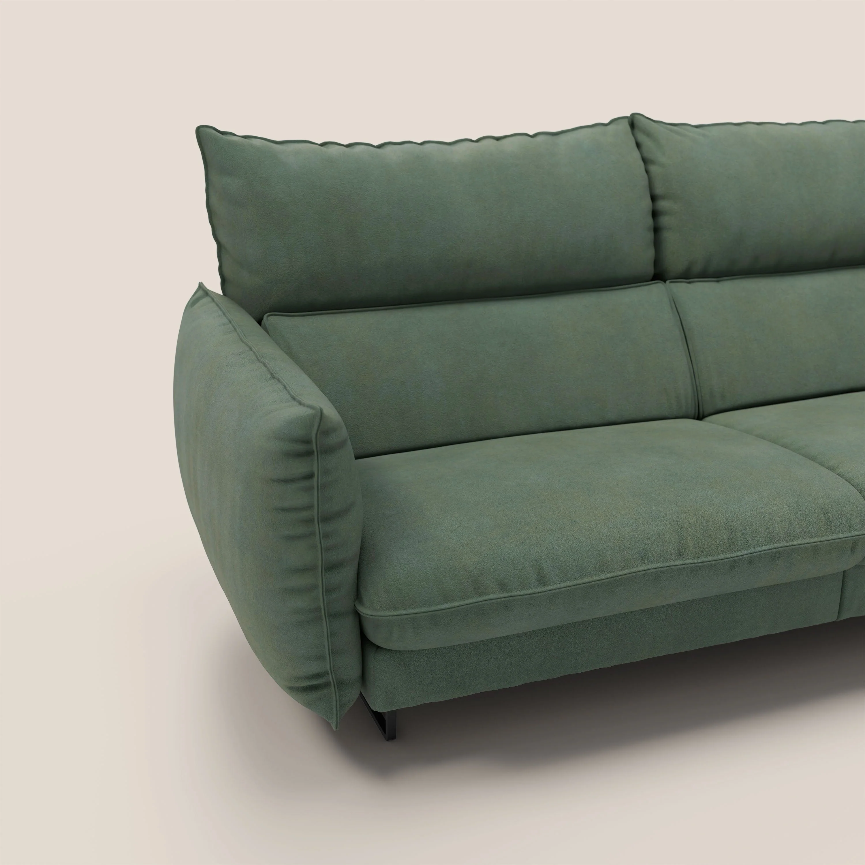 Monamour canapé au design moderne avec option relax électrique en microfibre détachable imperméable T11 vert - Image 6