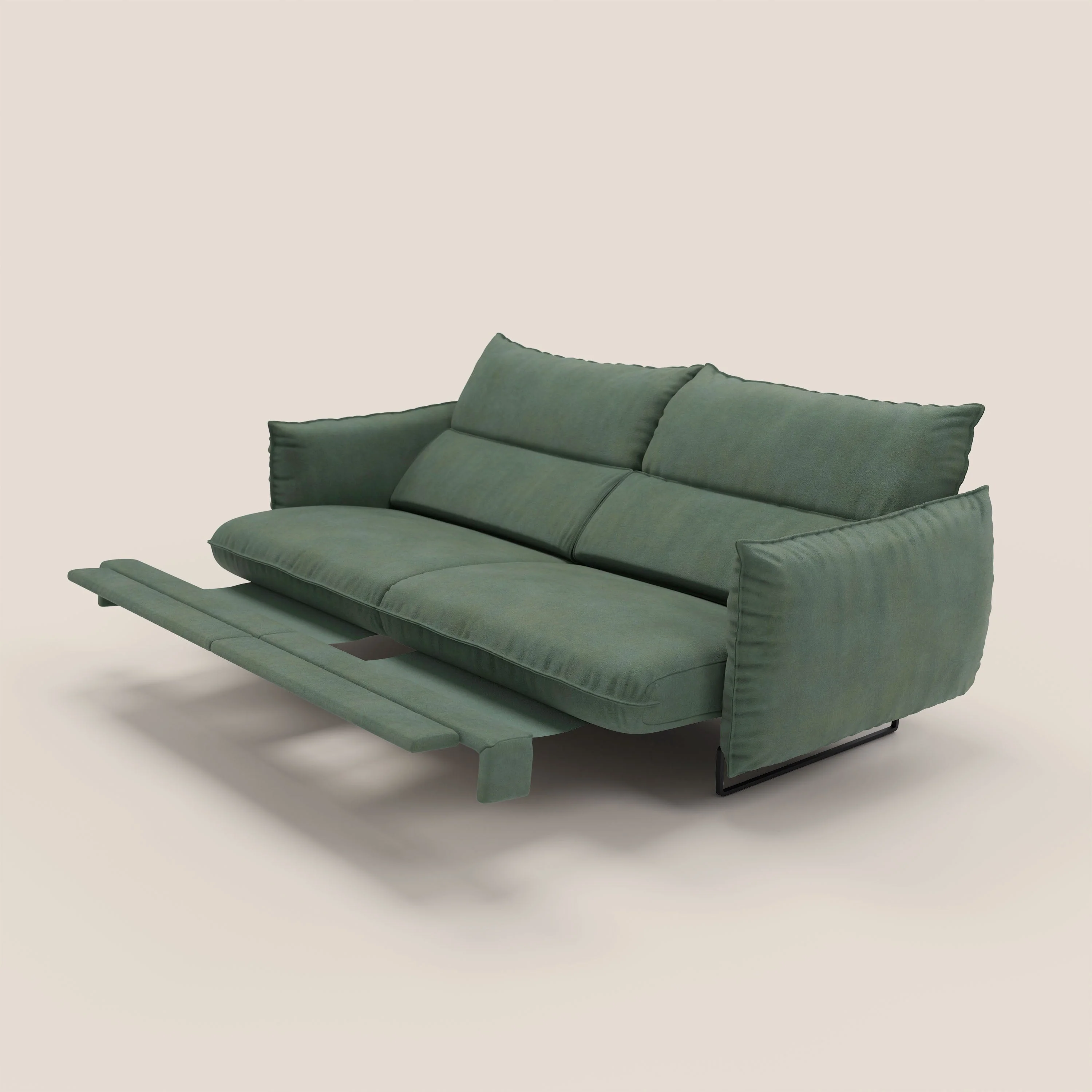 Monamour canapé au design moderne avec option relax électrique en microfibre détachable imperméable T11 vert - Image 9
