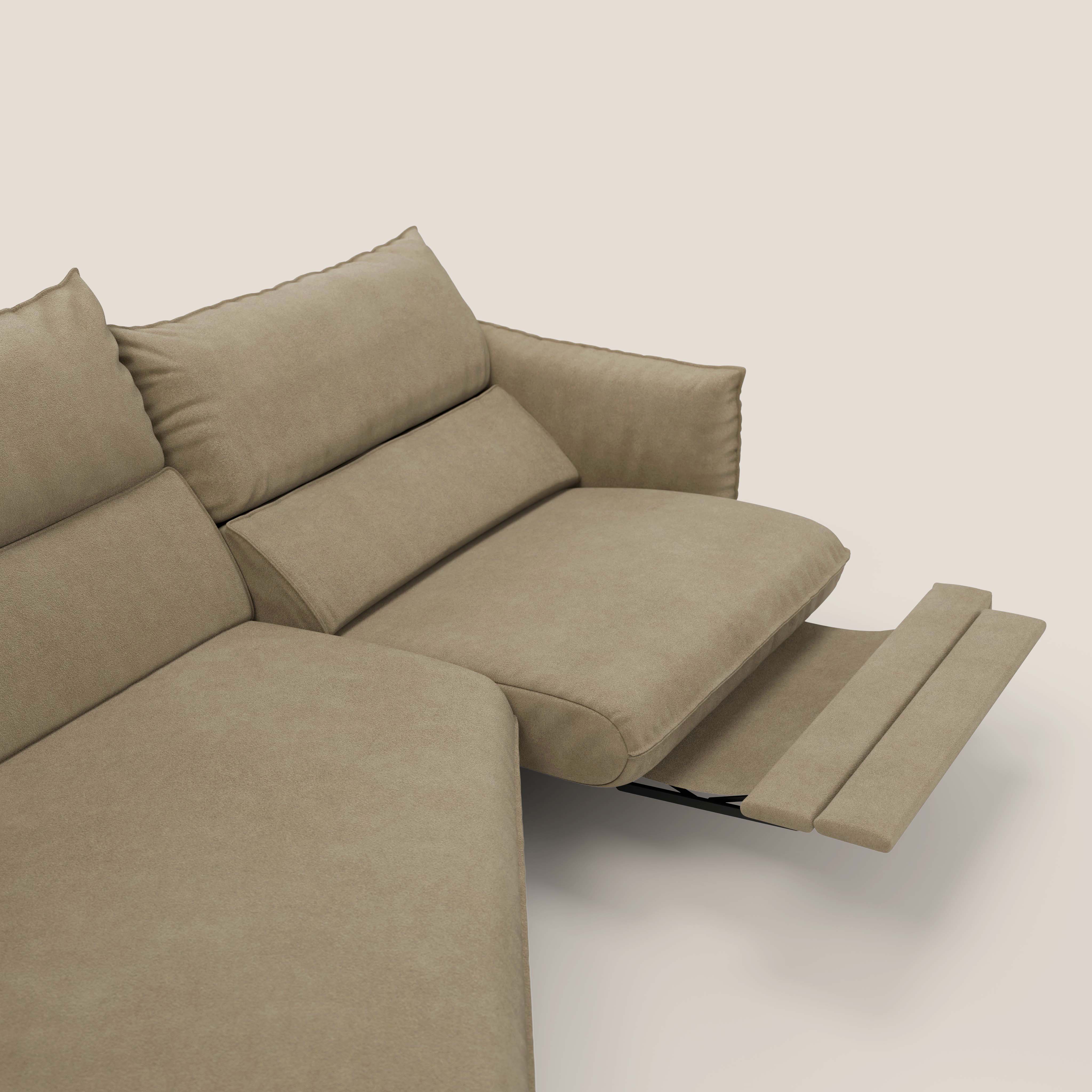 Monamour canapé d'angle au design moderne avec option relax électrique en microfibre détachable imperméable T11 beige - Image 10
