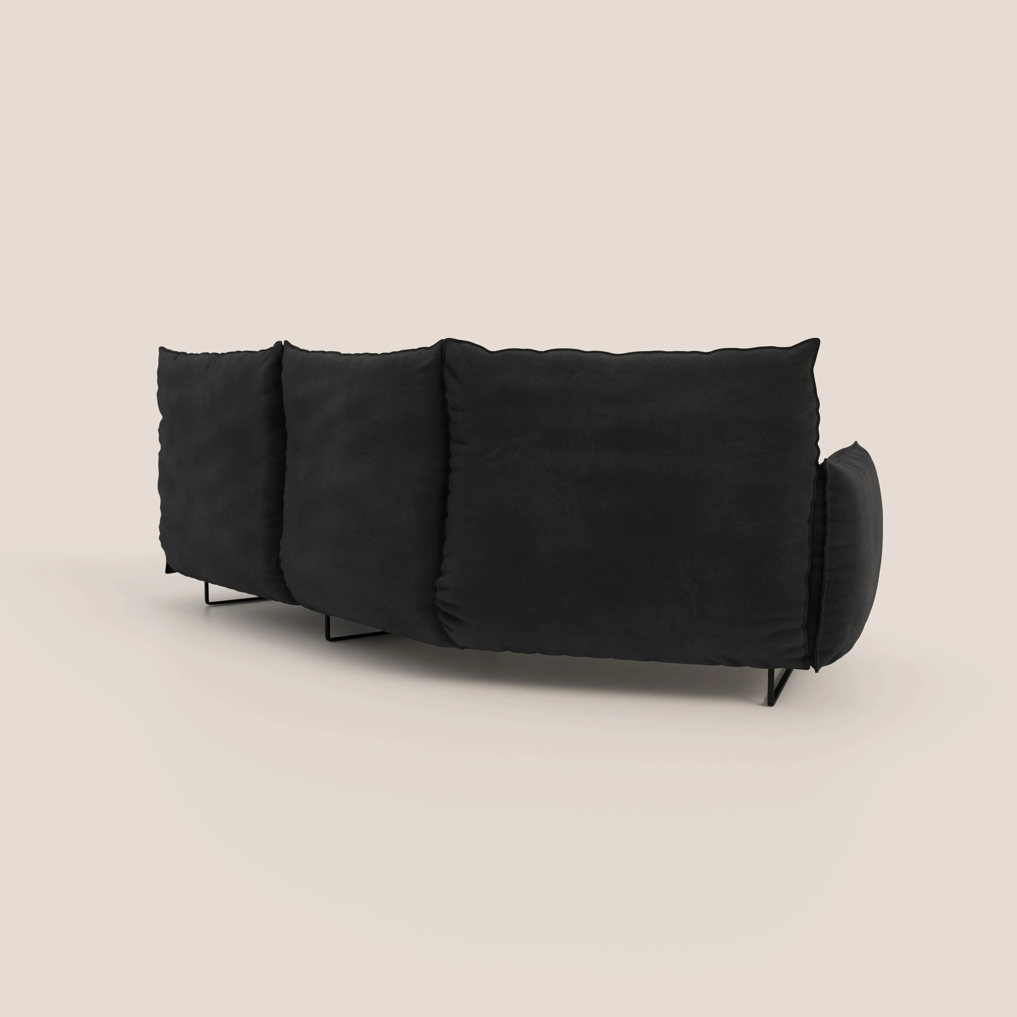 Monamour canapé d'angle au design moderne avec option relax électrique en microfibre détachable imperméable T11 noir - Image 7