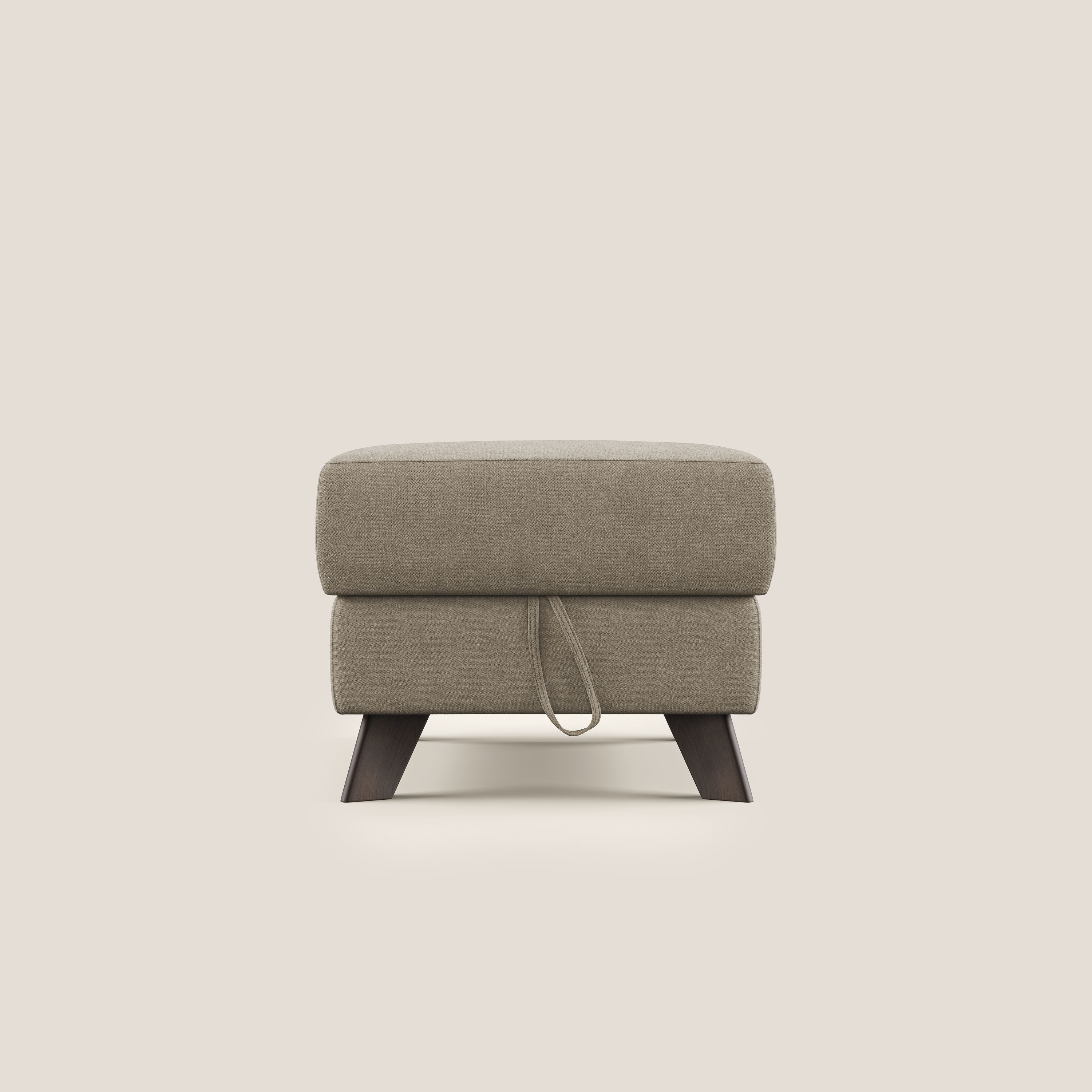 Moon Pouf coffre aux pieds hauts et tissu doux imperméable T02 beige - Image 7