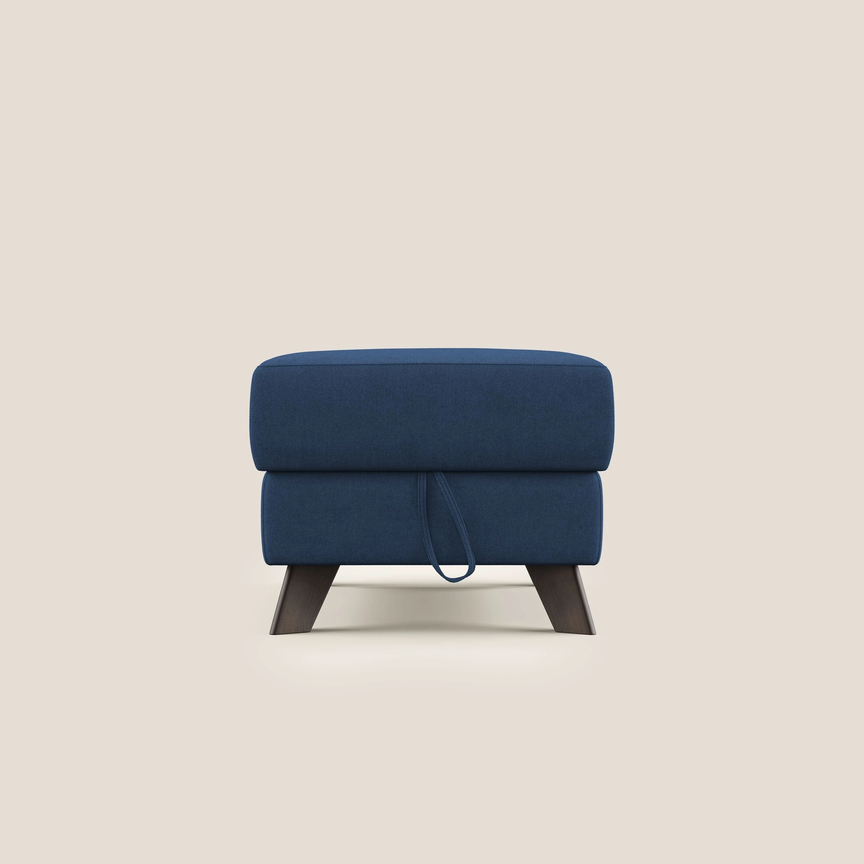 Moon Pouf coffre aux pieds hauts et tissu doux imperméable T02 bleu - Image 7