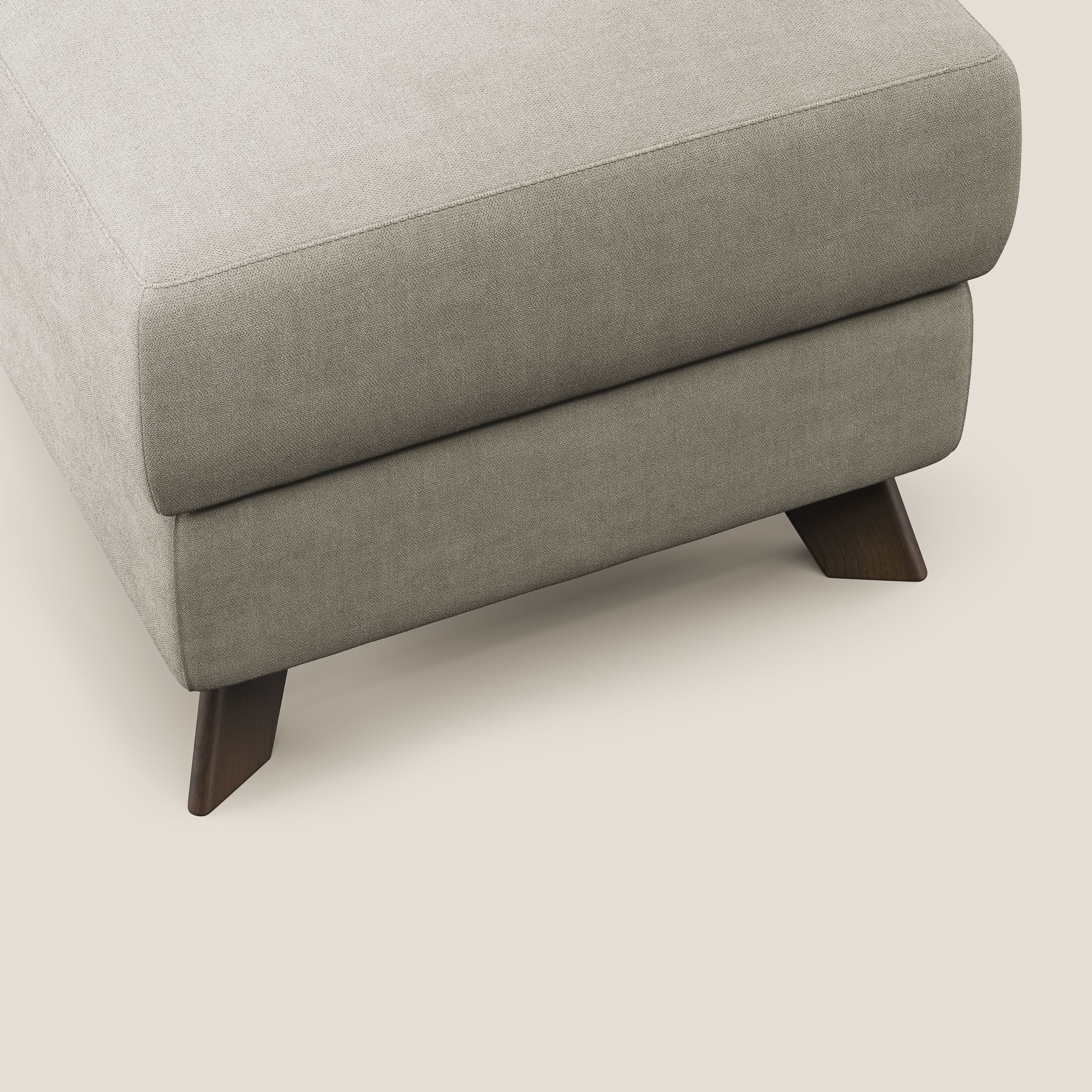Moon Pouf coffre aux pieds hauts et tissu doux imperméable T02 crème - Image 5