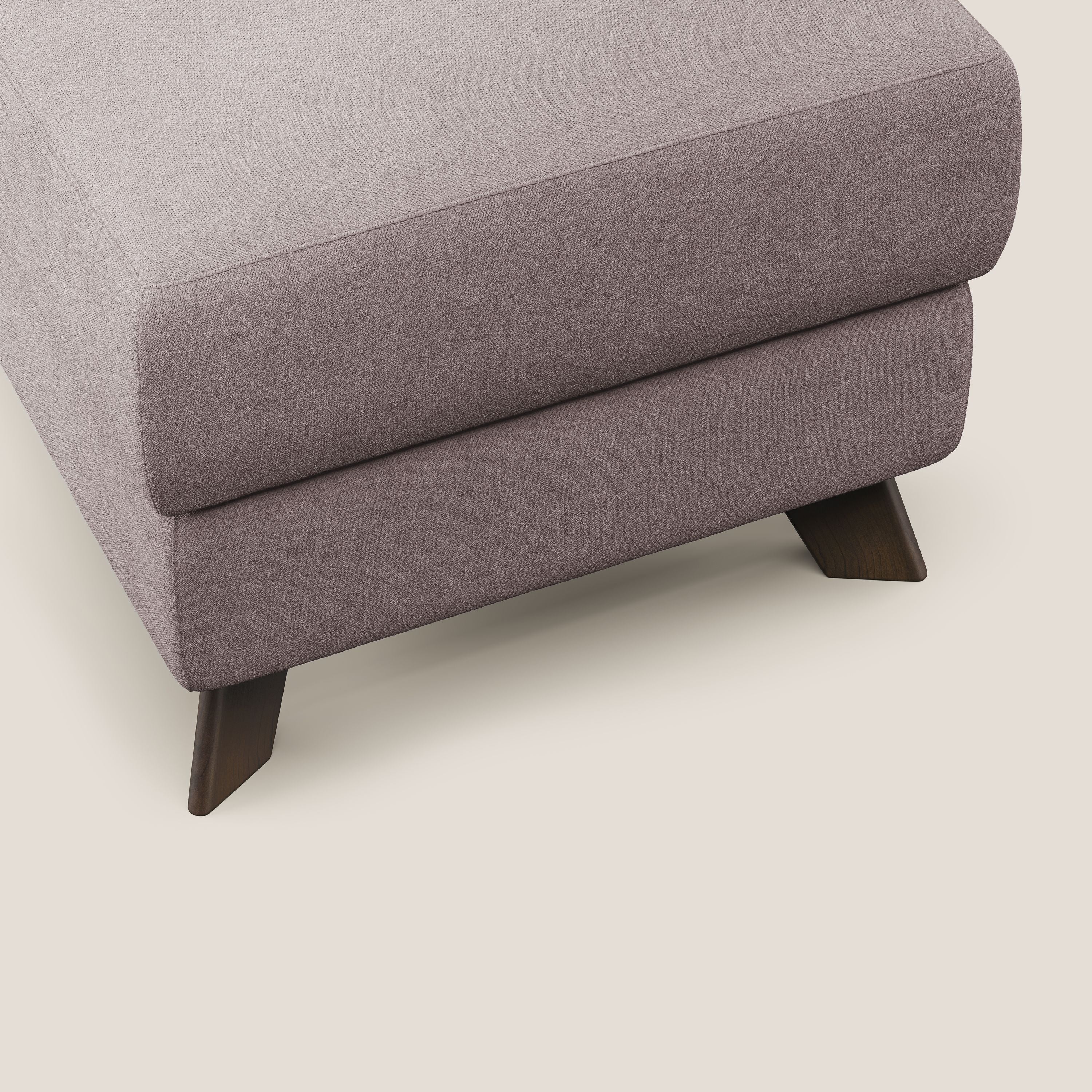 Moon Pouf coffre aux pieds hauts et tissu doux imperméable T02 rose - Image 5
