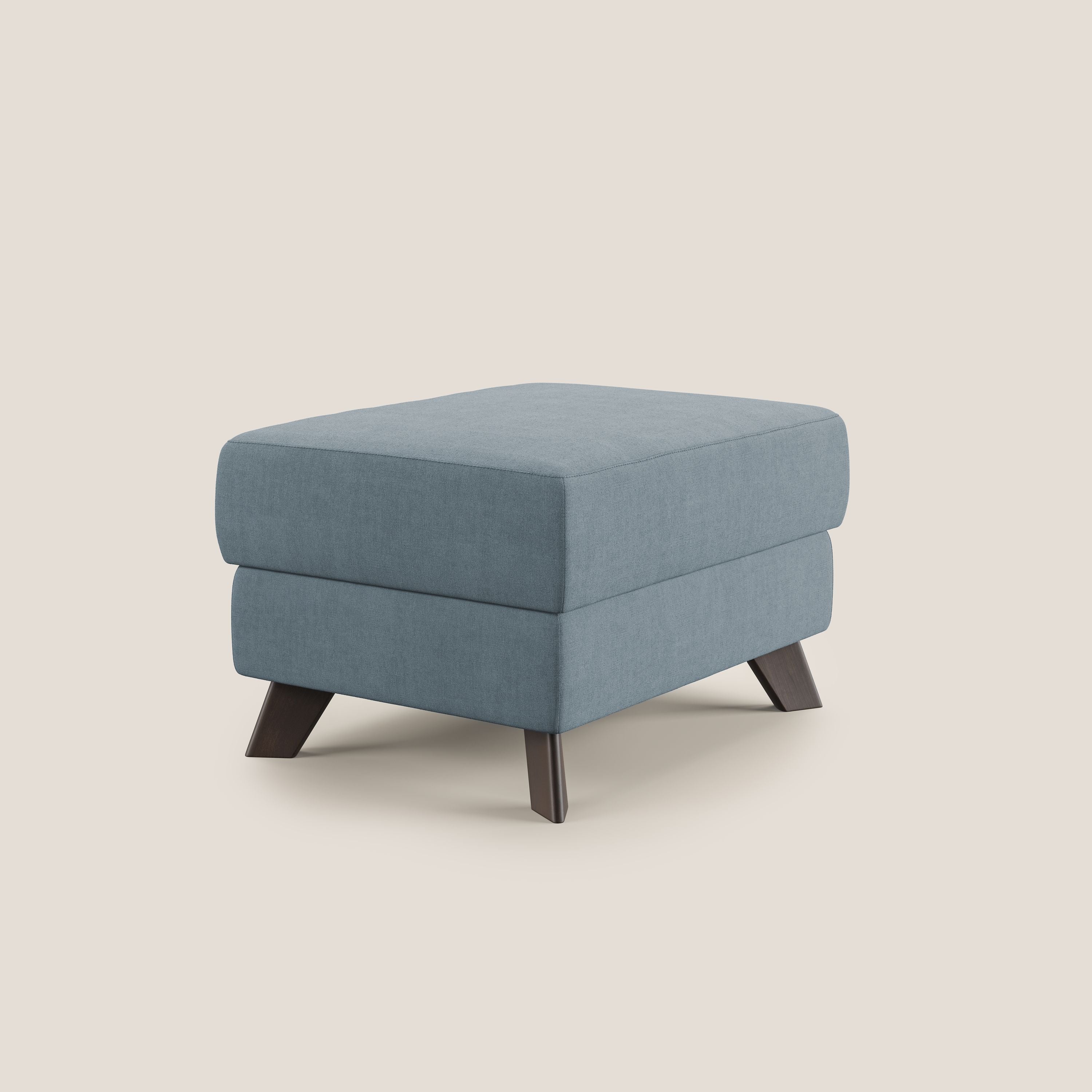 Moon Pouf coffre aux pieds hauts et tissu doux imperméable T02 sucre glace - Image 3