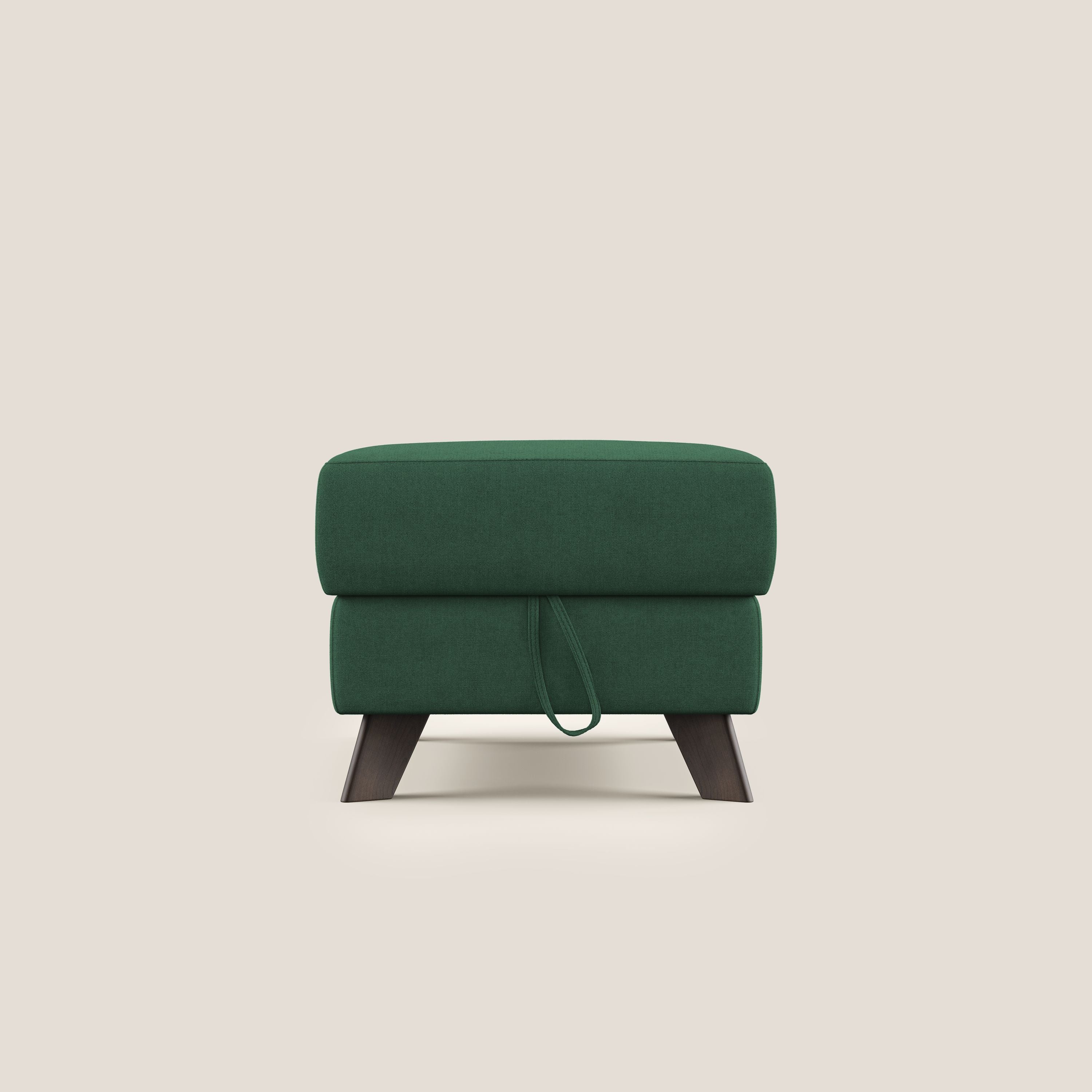 Moon Pouf coffre aux pieds hauts et tissu doux imperméable T02 vert - Image 7