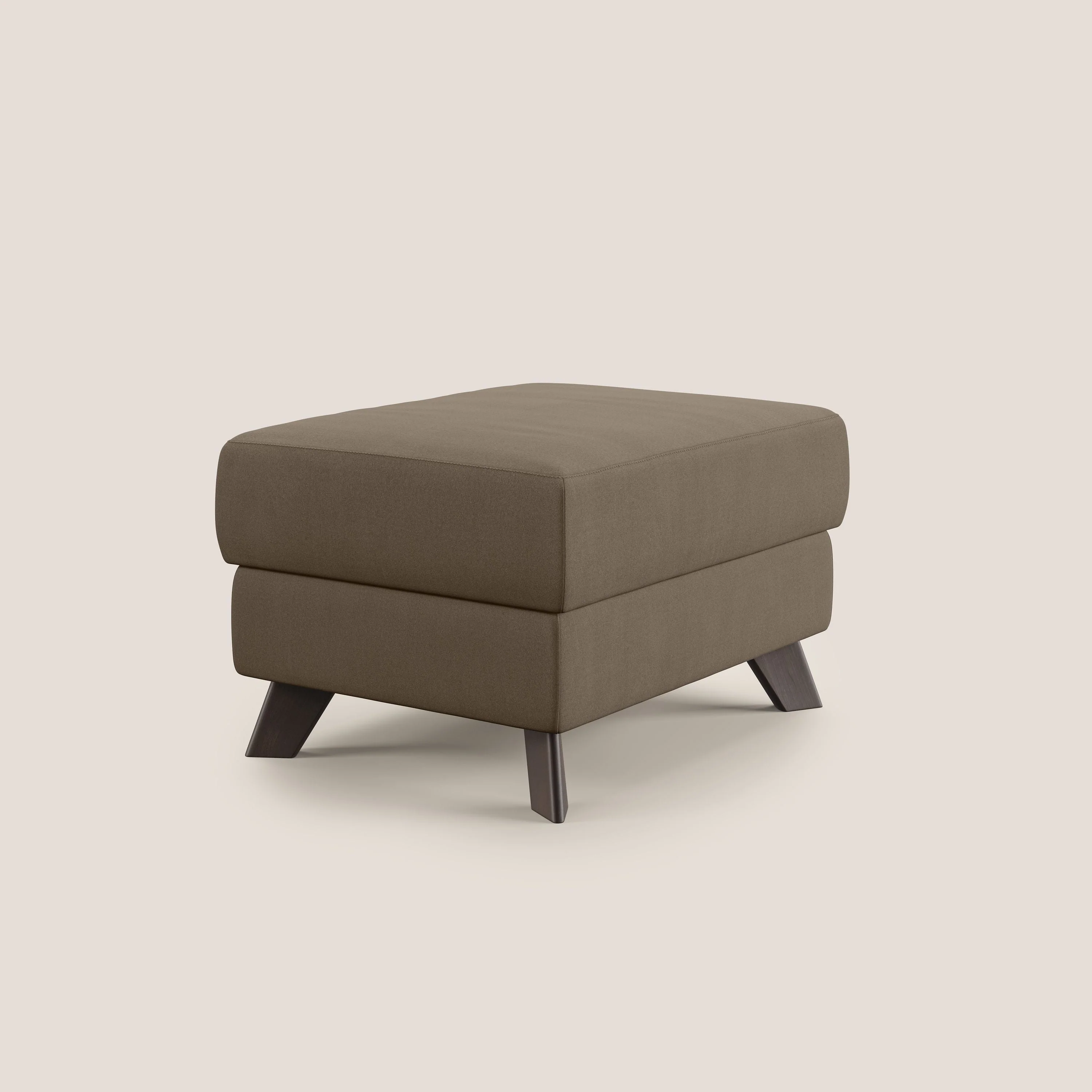 Moon Pouf coffre aux pieds hauts en microfibre imperméable T11 marron - Image 3