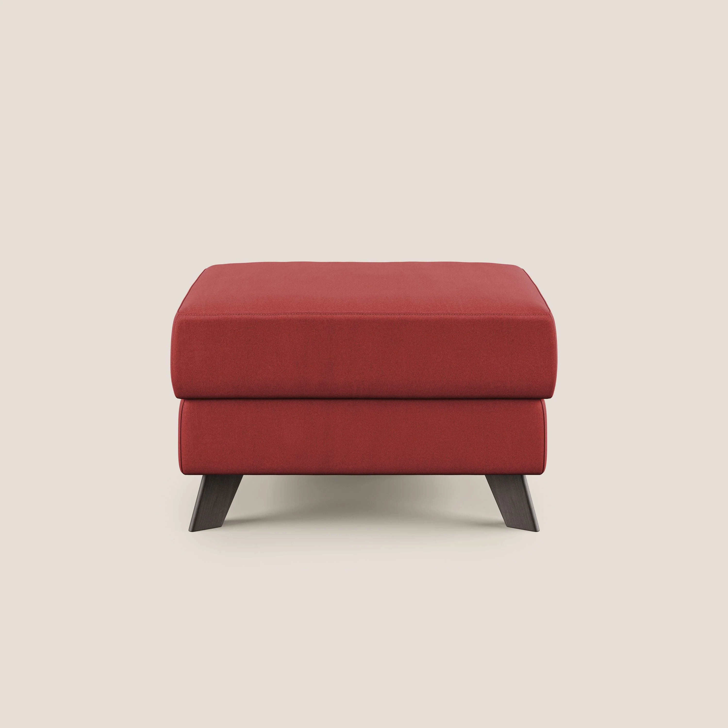 Moon Pouf coffre aux pieds hauts en microfibre imperméable T11 rouge
