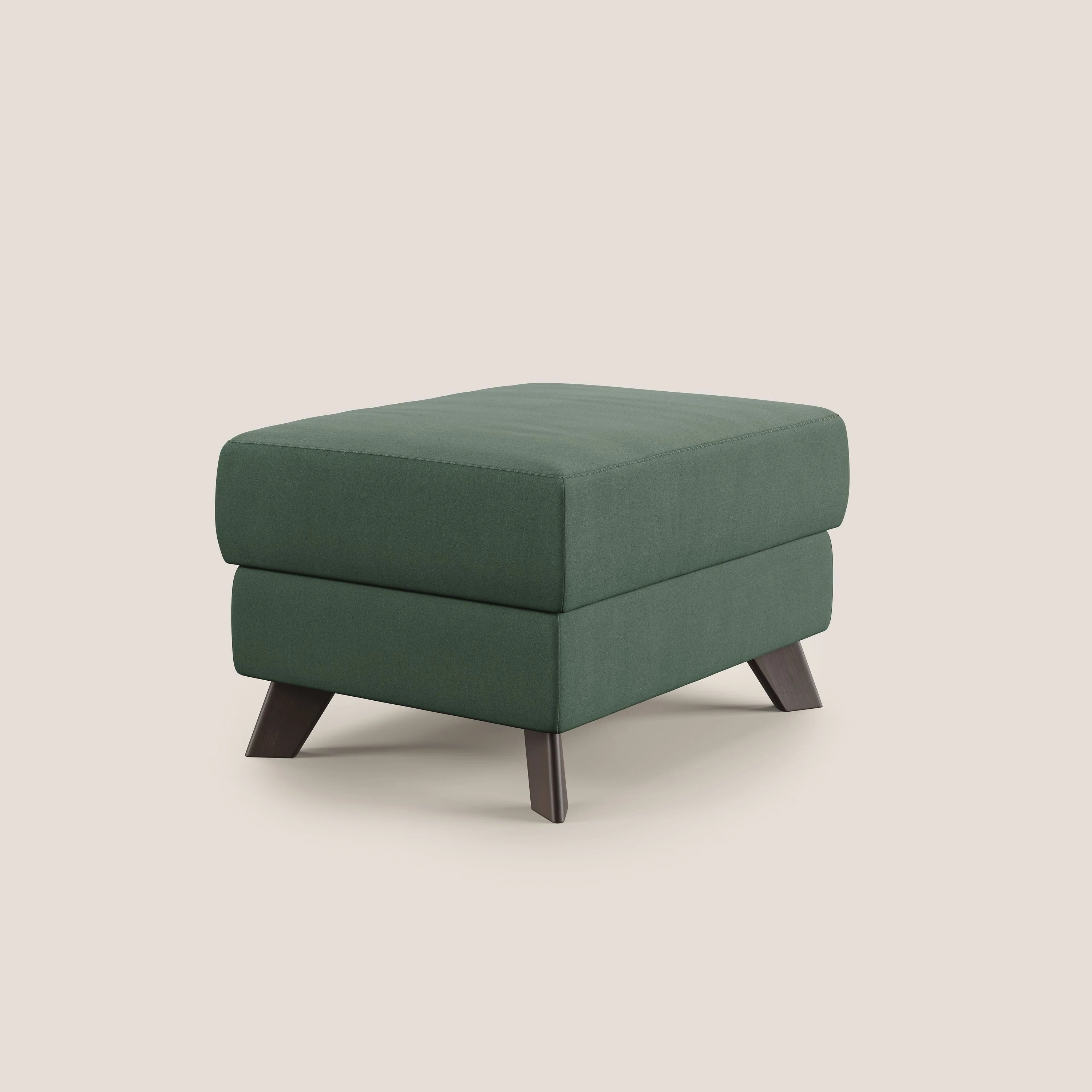 Moon Pouf coffre aux pieds hauts en microfibre imperméable T11 vert - Image 3
