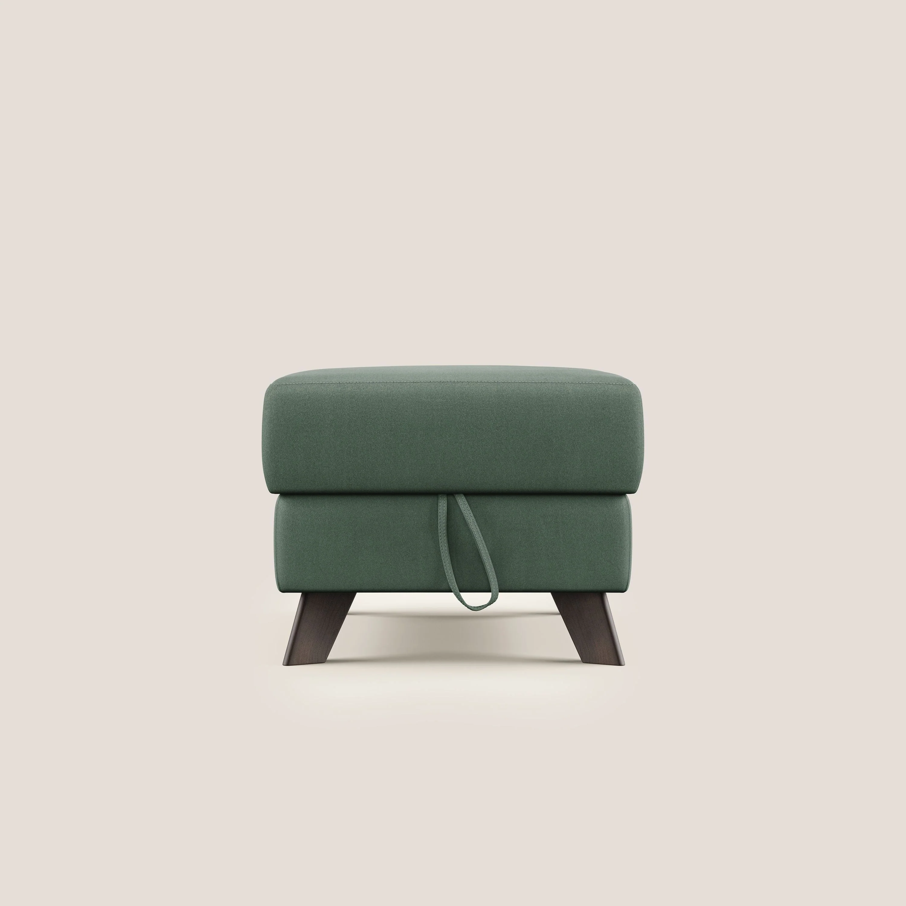 Moon Pouf coffre aux pieds hauts en microfibre imperméable T11 vert - Image 7