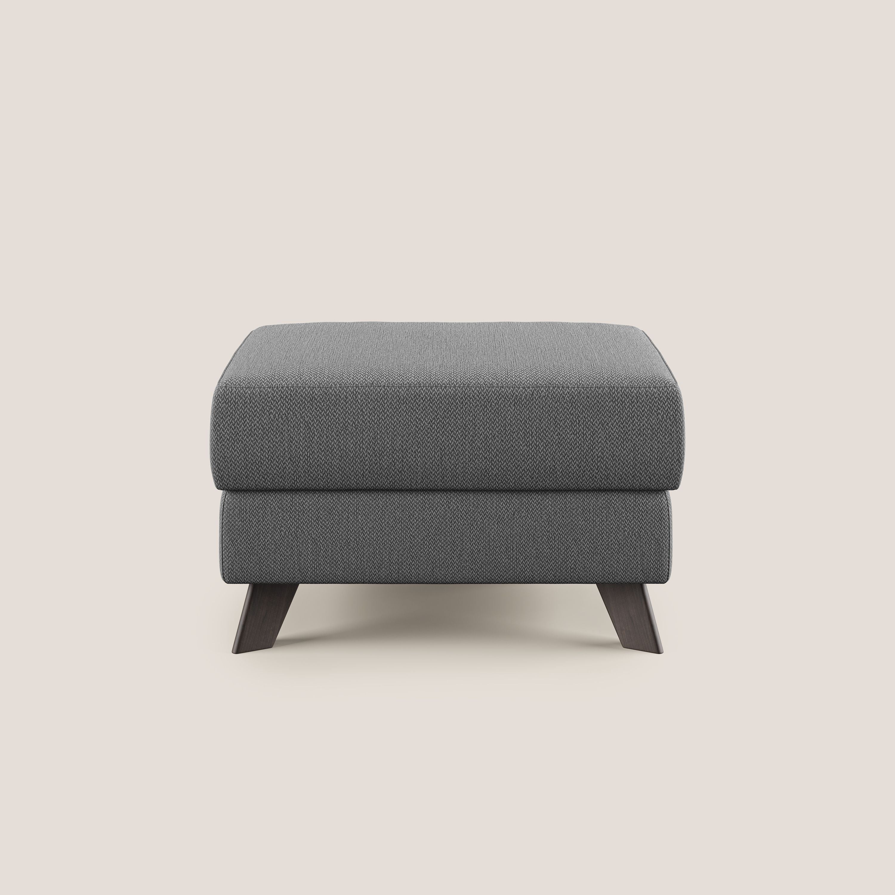 Moon Pouf coffre aux pieds hauts en tissu détachable avec l'eau T05 anthracite