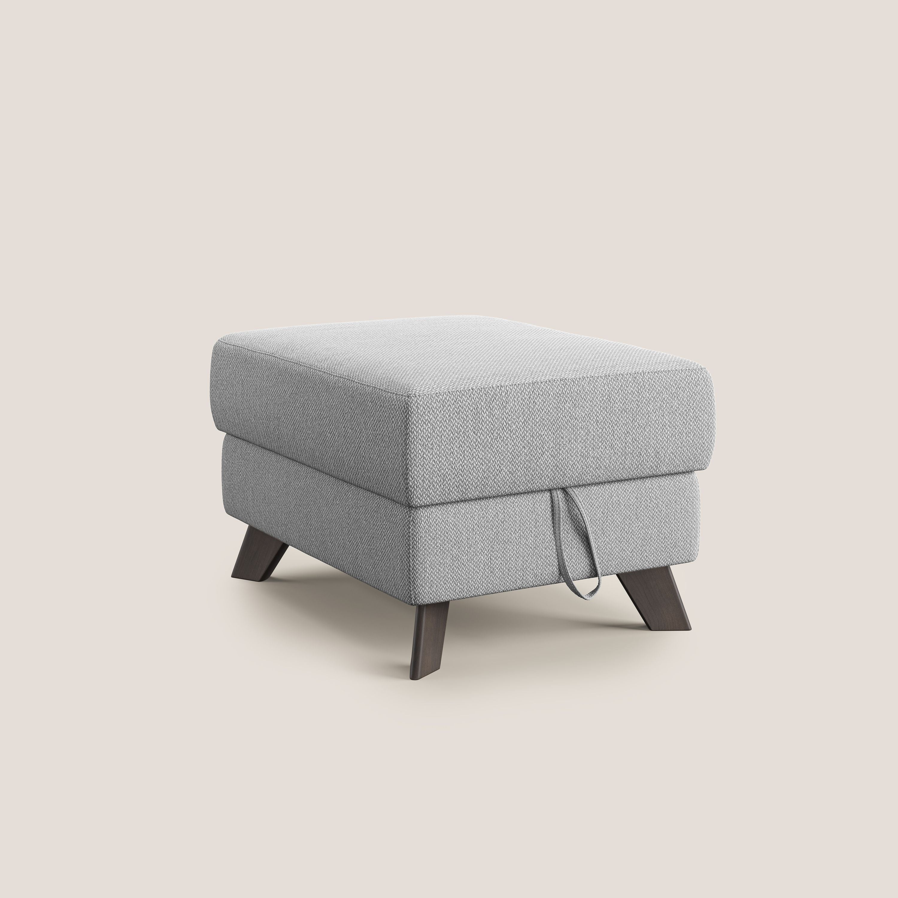 Moon Pouf coffre aux pieds hauts en tissu détachable avec l'eau T05 gris - Image 8