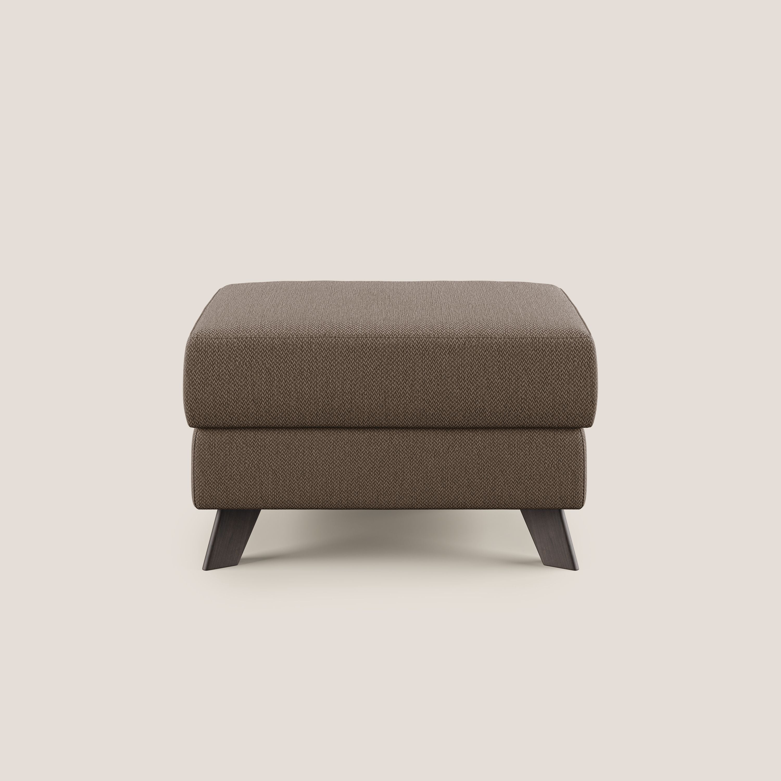Moon Pouf coffre aux pieds hauts en tissu détachable avec l'eau T05 marron