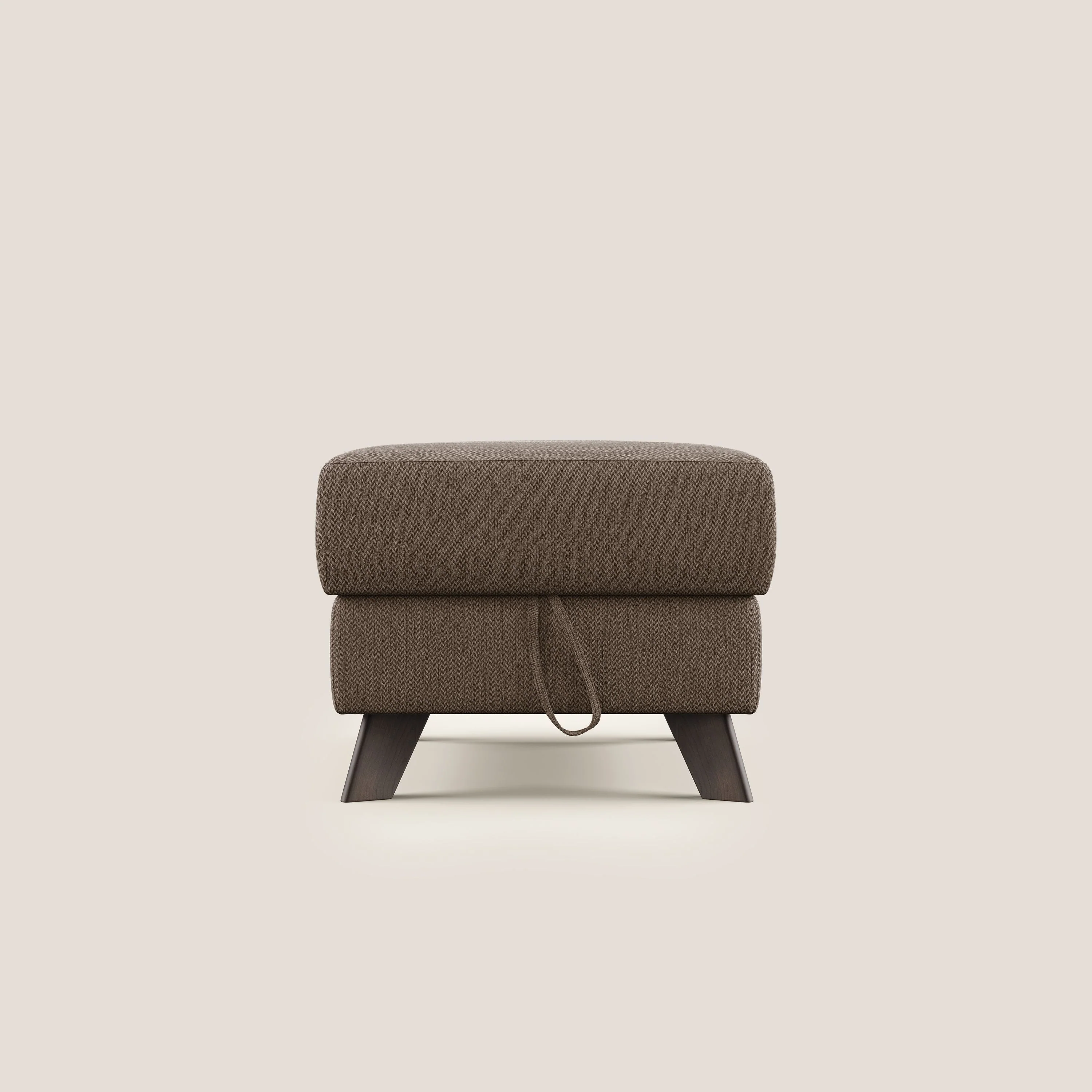 Moon Pouf coffre aux pieds hauts en tissu détachable avec l'eau T05 marron - Image 7
