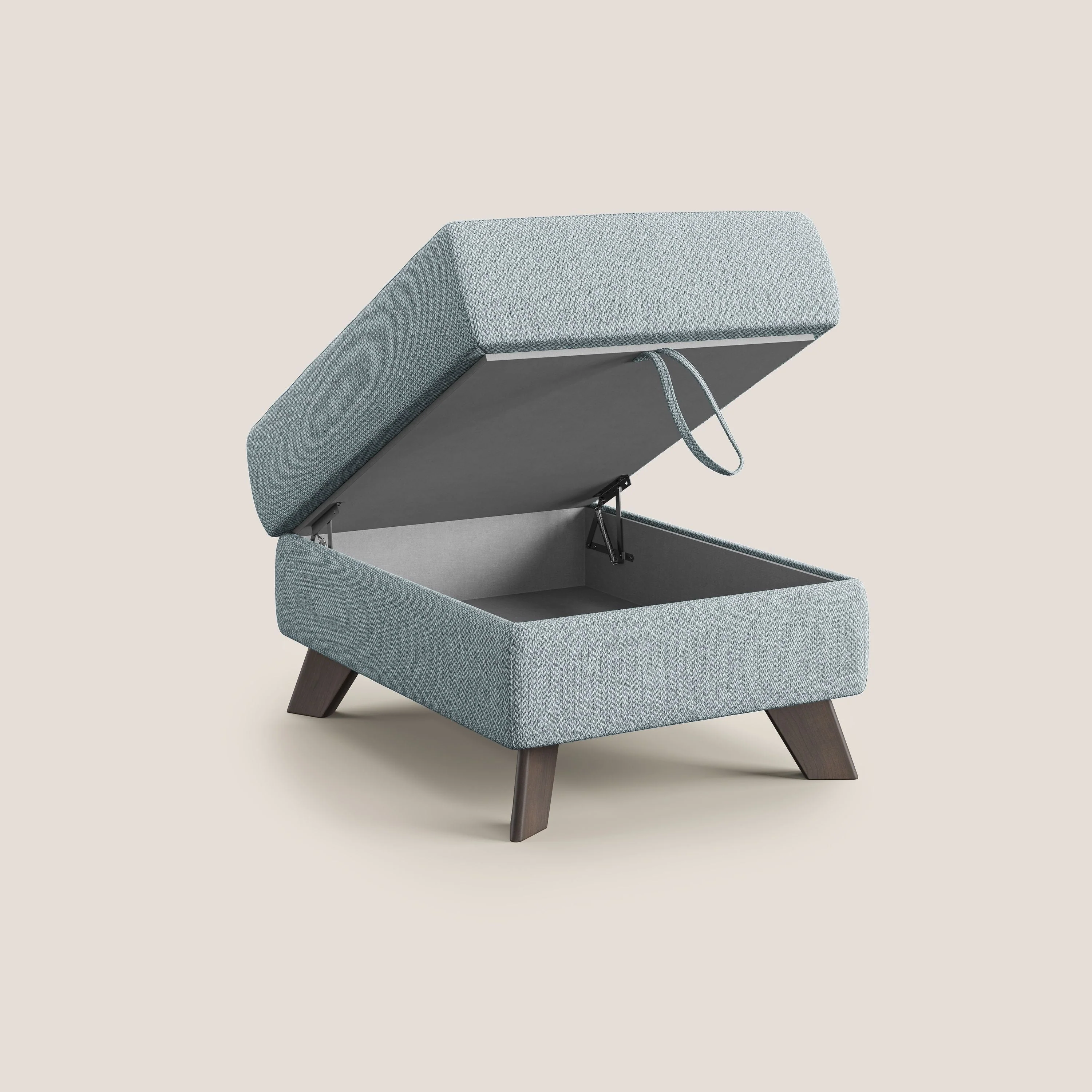 Moon Pouf coffre aux pieds hauts en tissu détachable avec l'eau T05 sucre glace - Image 2
