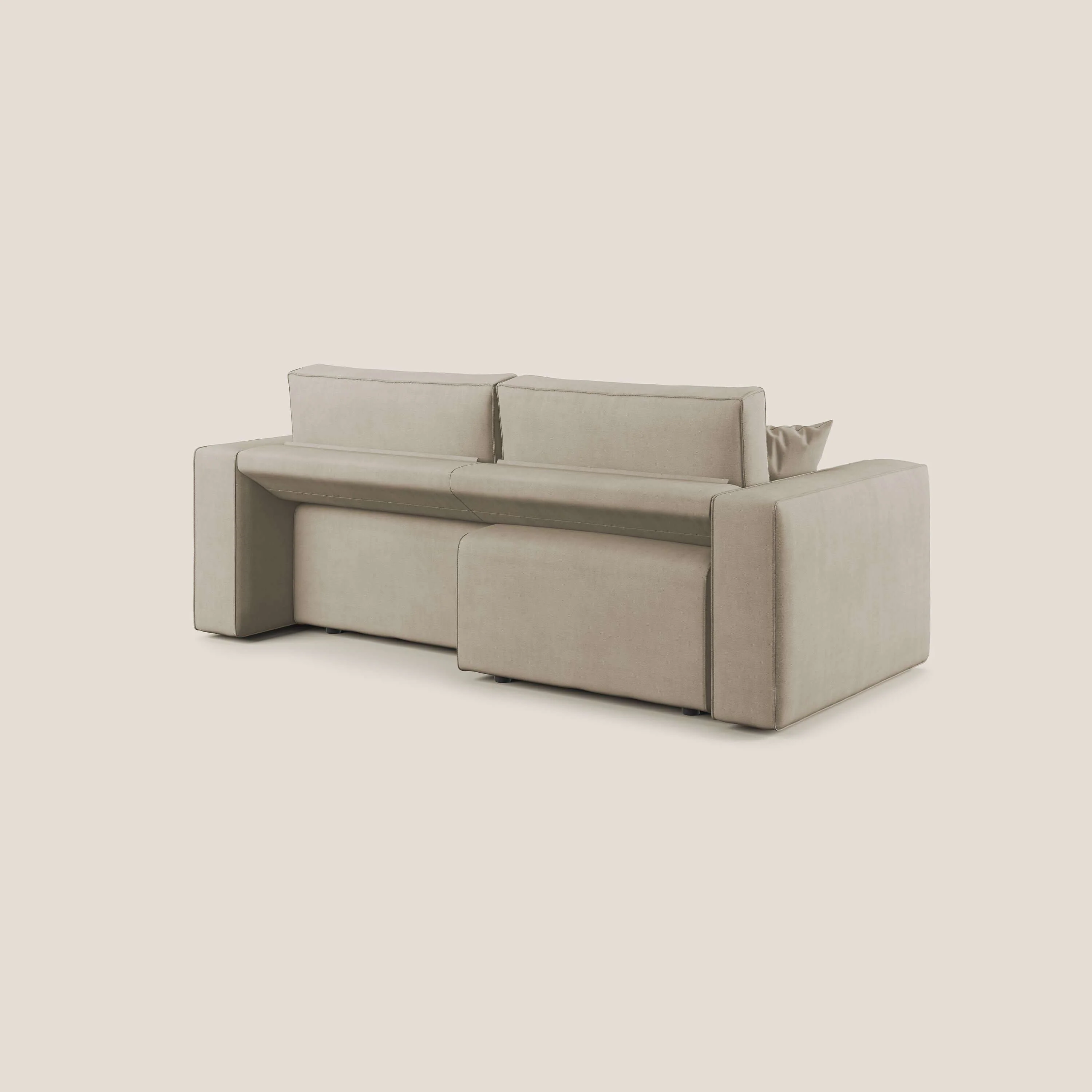 Morfeo canapé avec assise extractible en tissu imperméable T02 beige - Image 12