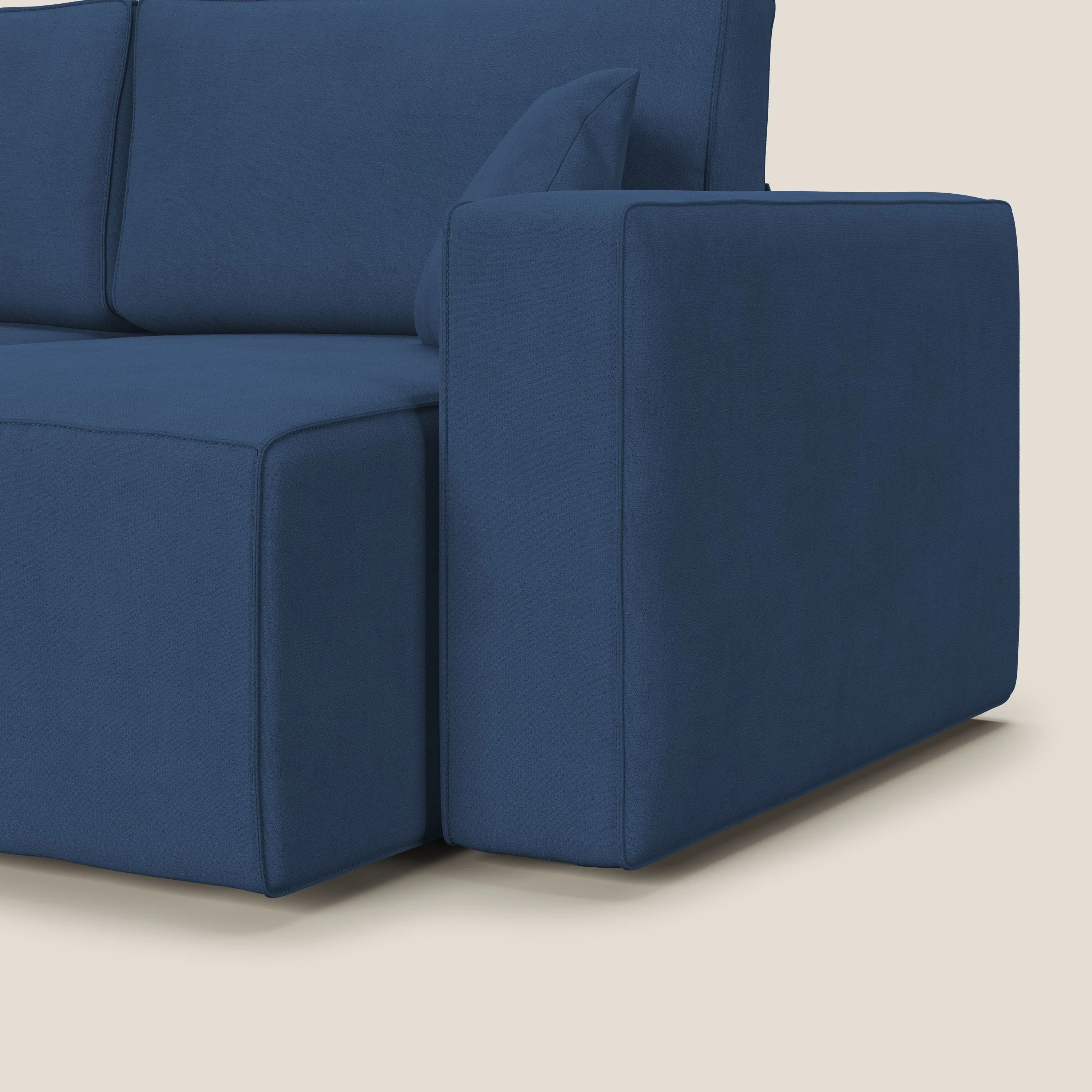 Morfeo canapé avec assise extractible en tissu imperméable T02 bleu - Image 14