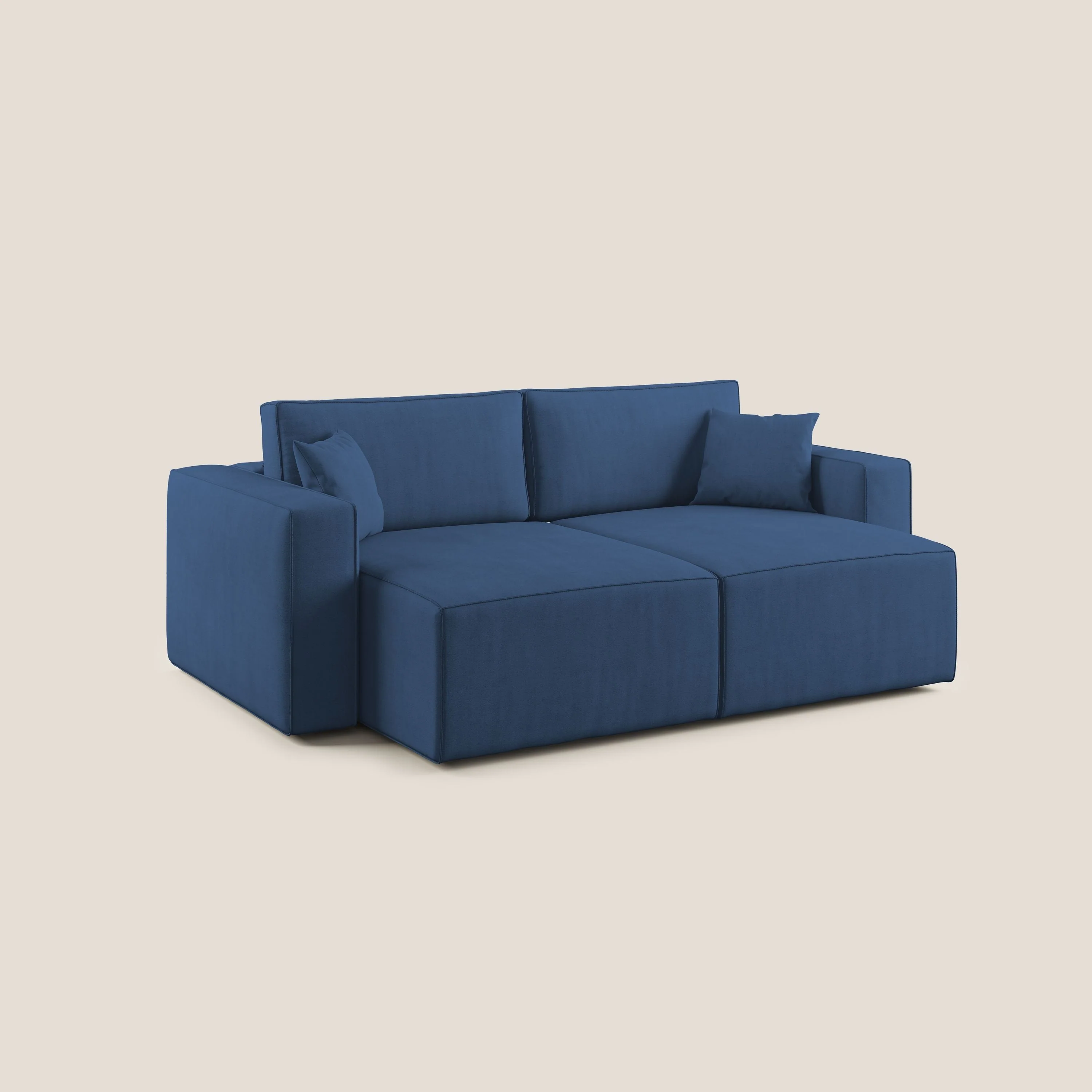 Morfeo canapé avec assise extractible en tissu imperméable T02 bleu - Image 4