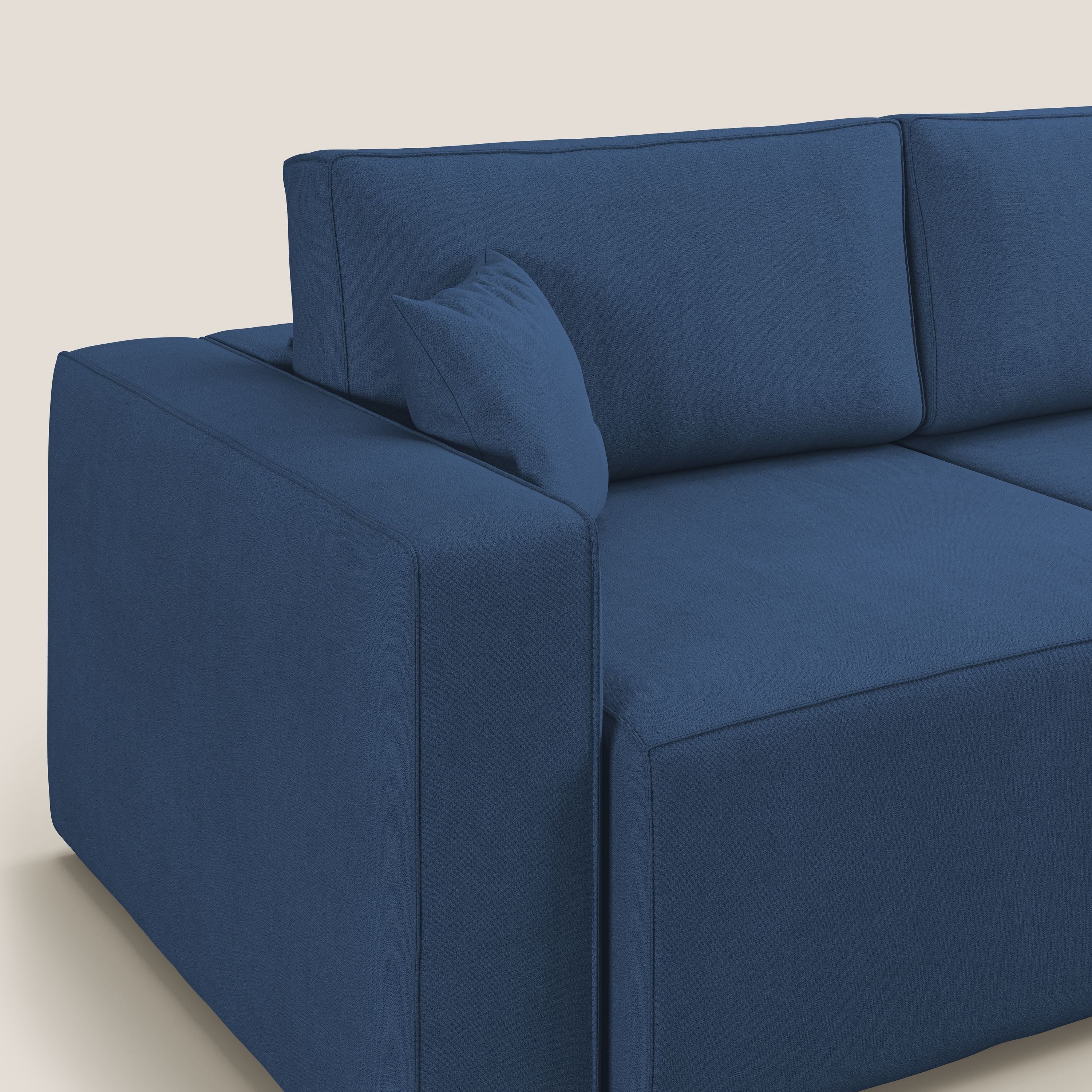 Morfeo canapé avec assise extractible en tissu imperméable T02 bleu - Image 7