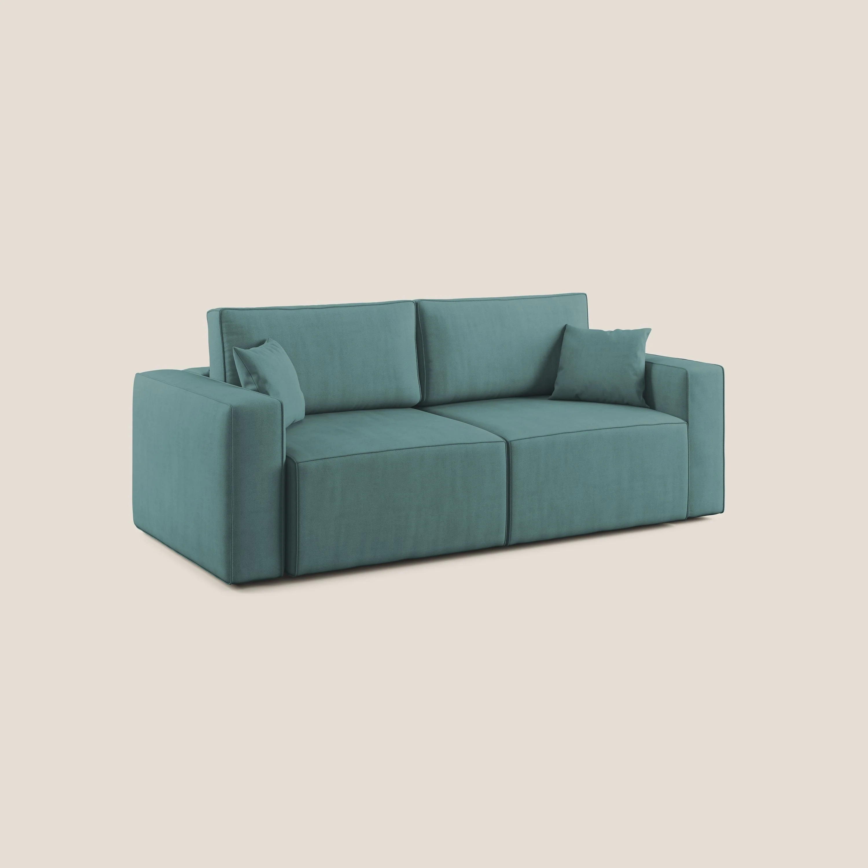 Morfeo canapé avec assise extractible en tissu imperméable T02 bleu canard - Image 3