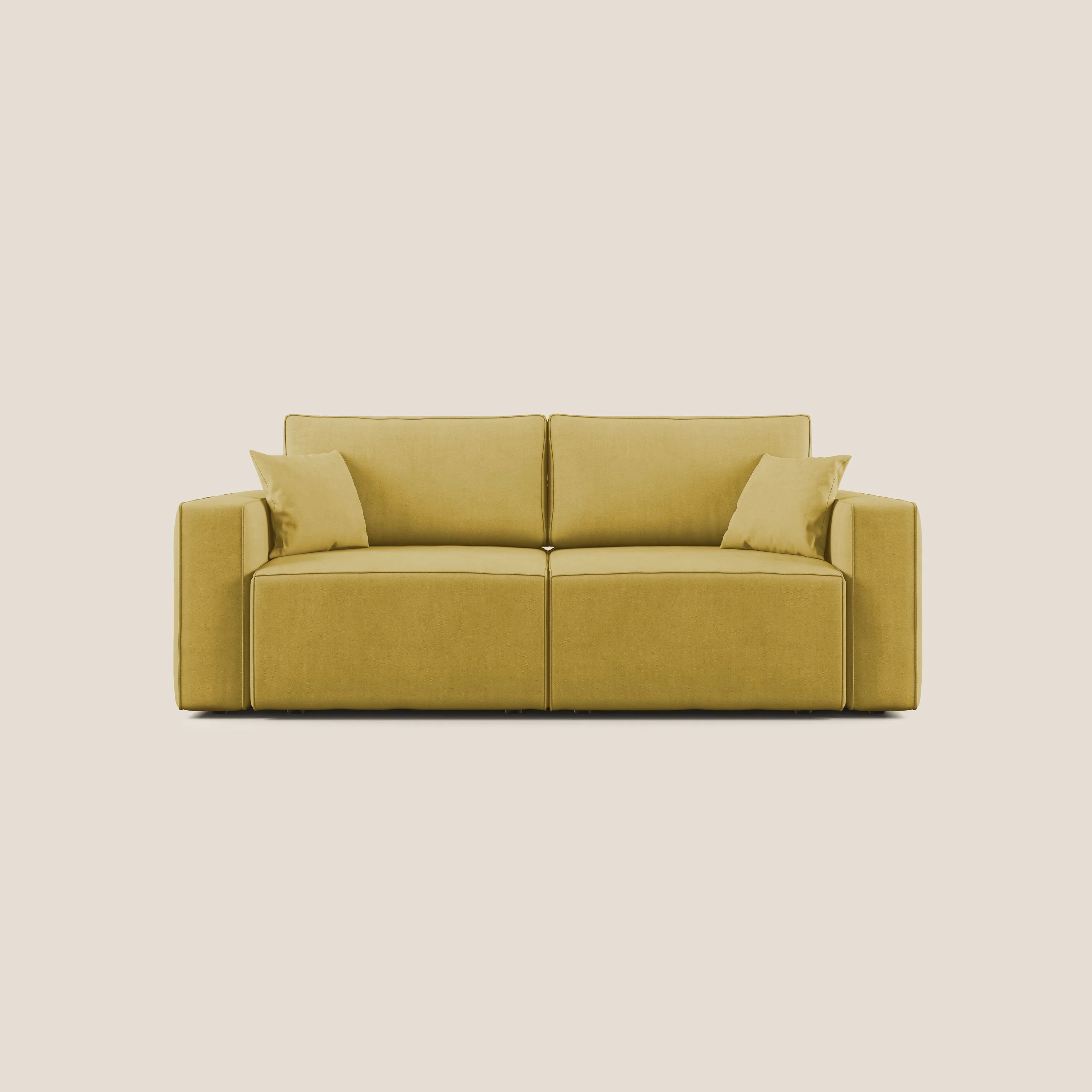 Morfeo canapé avec assise extractible en tissu imperméable T02 jaune