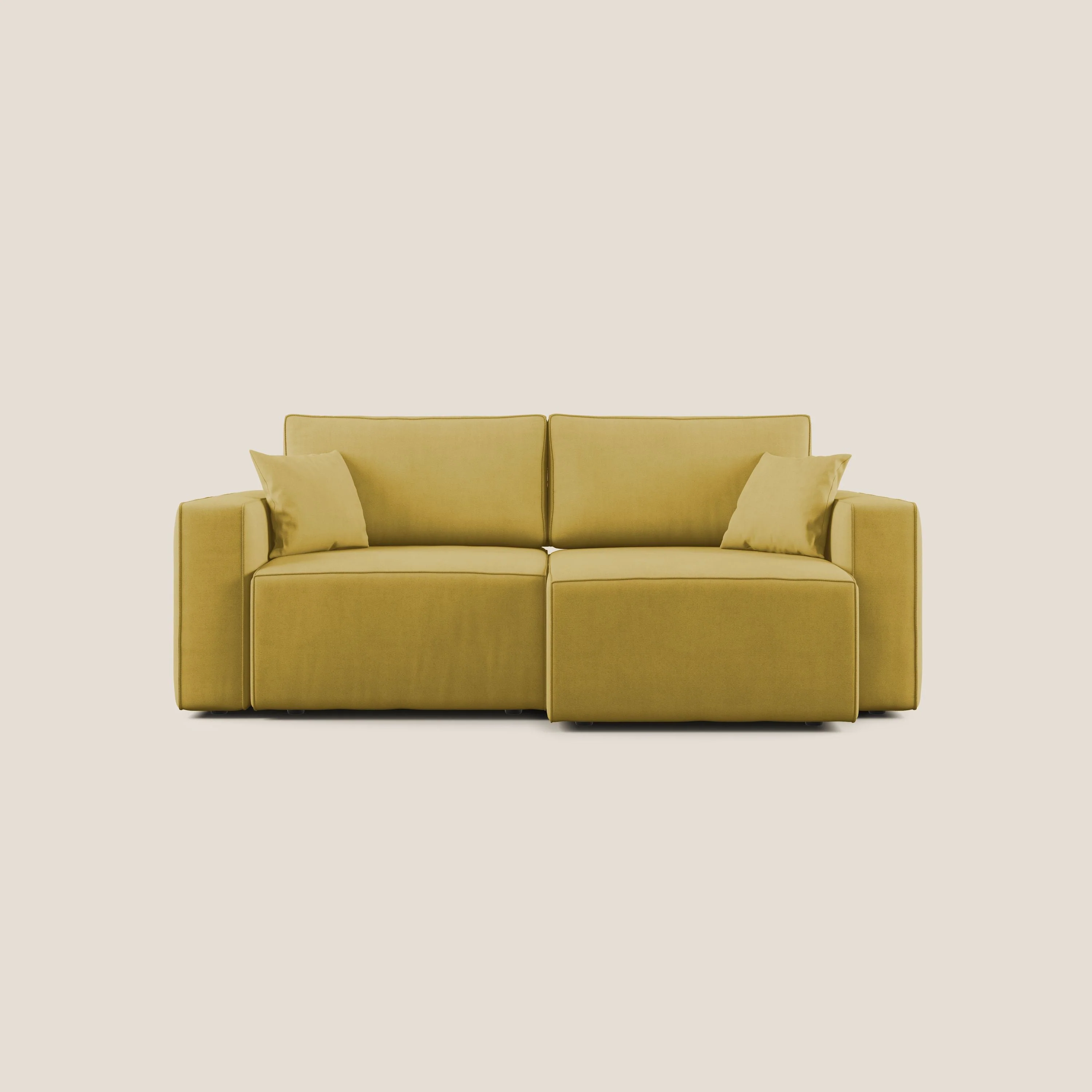 Morfeo canapé avec assise extractible en tissu imperméable T02 jaune - Image 10