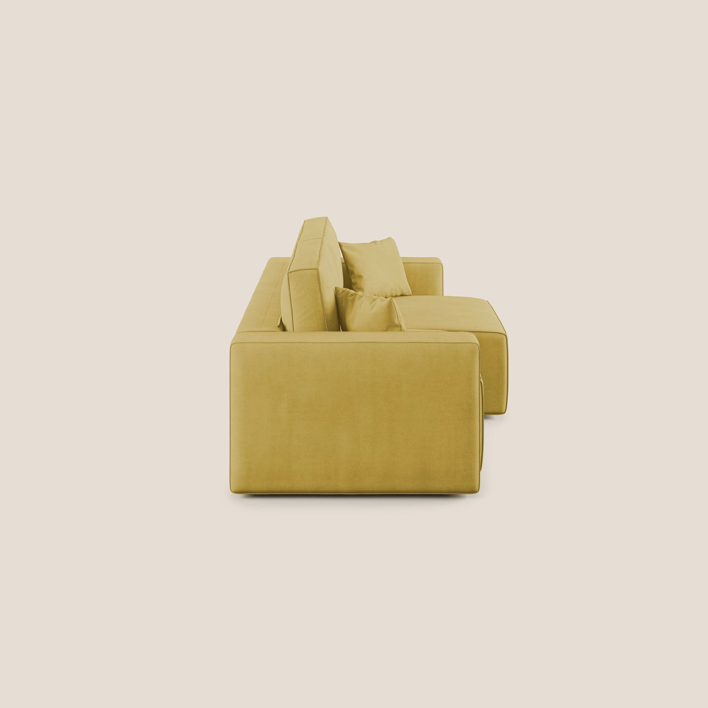Morfeo canapé avec assise extractible en tissu imperméable T02 jaune - Image 11