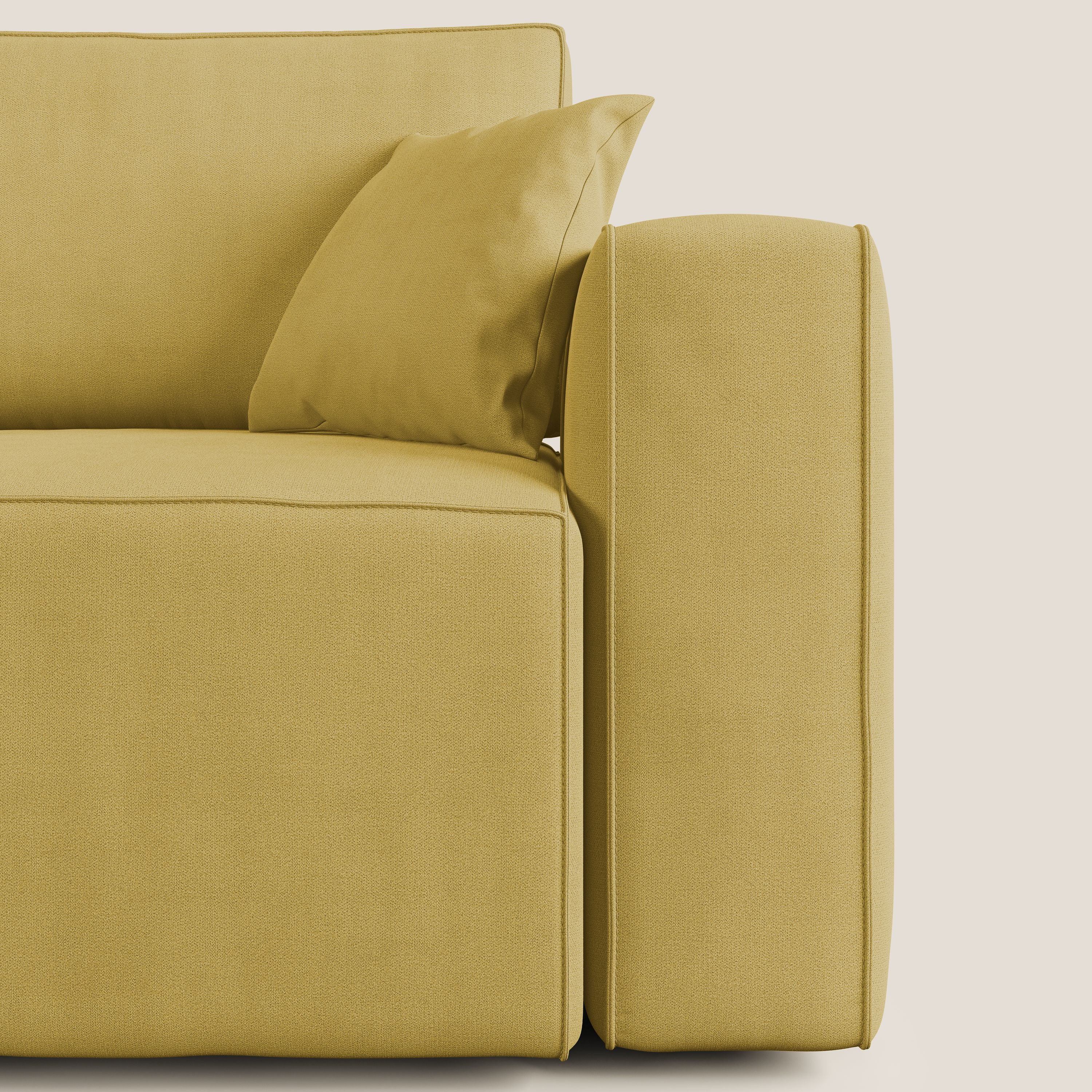 Morfeo canapé avec assise extractible en tissu imperméable T02 jaune - Image 9