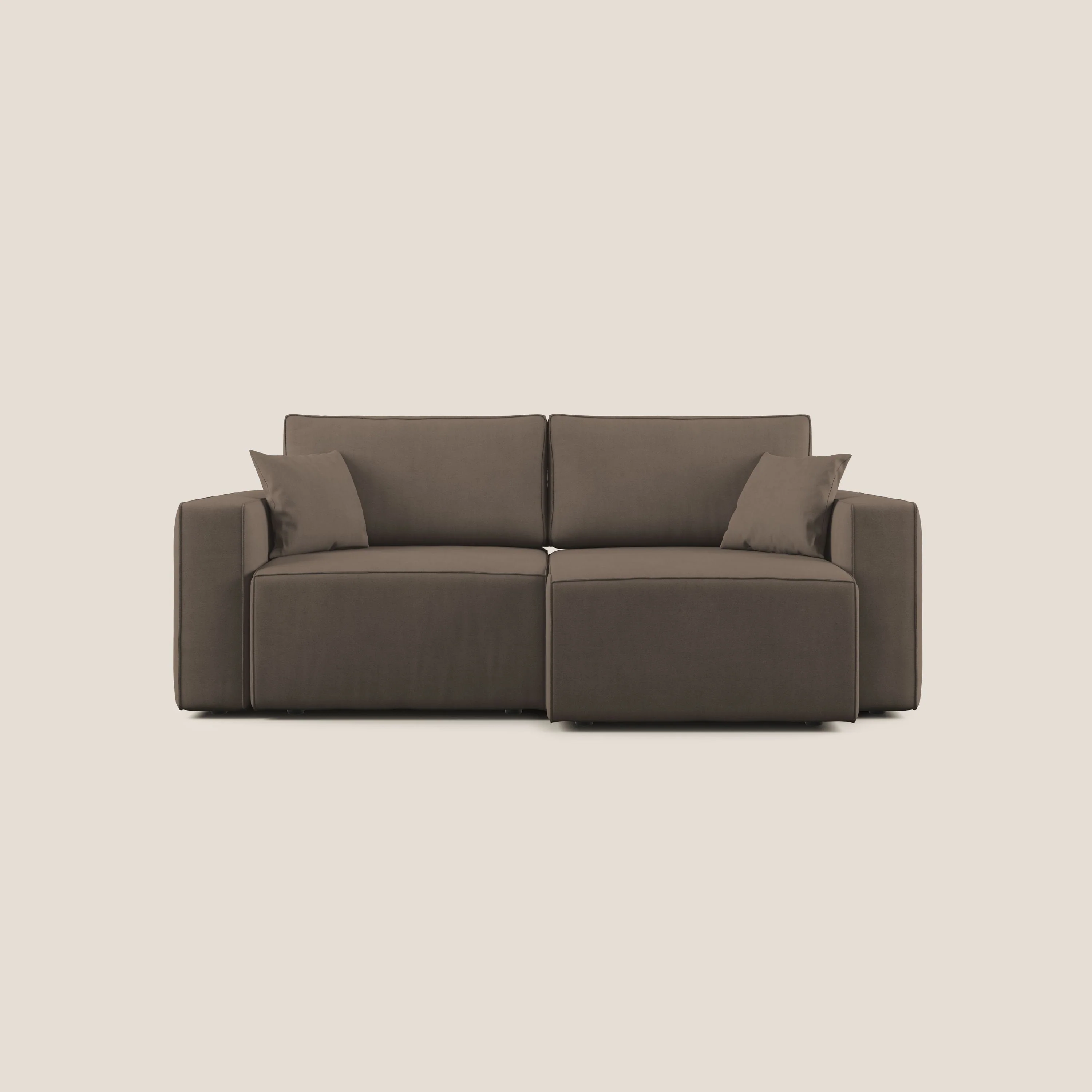 Morfeo canapé avec assise extractible en tissu imperméable T02 marron - Image 10