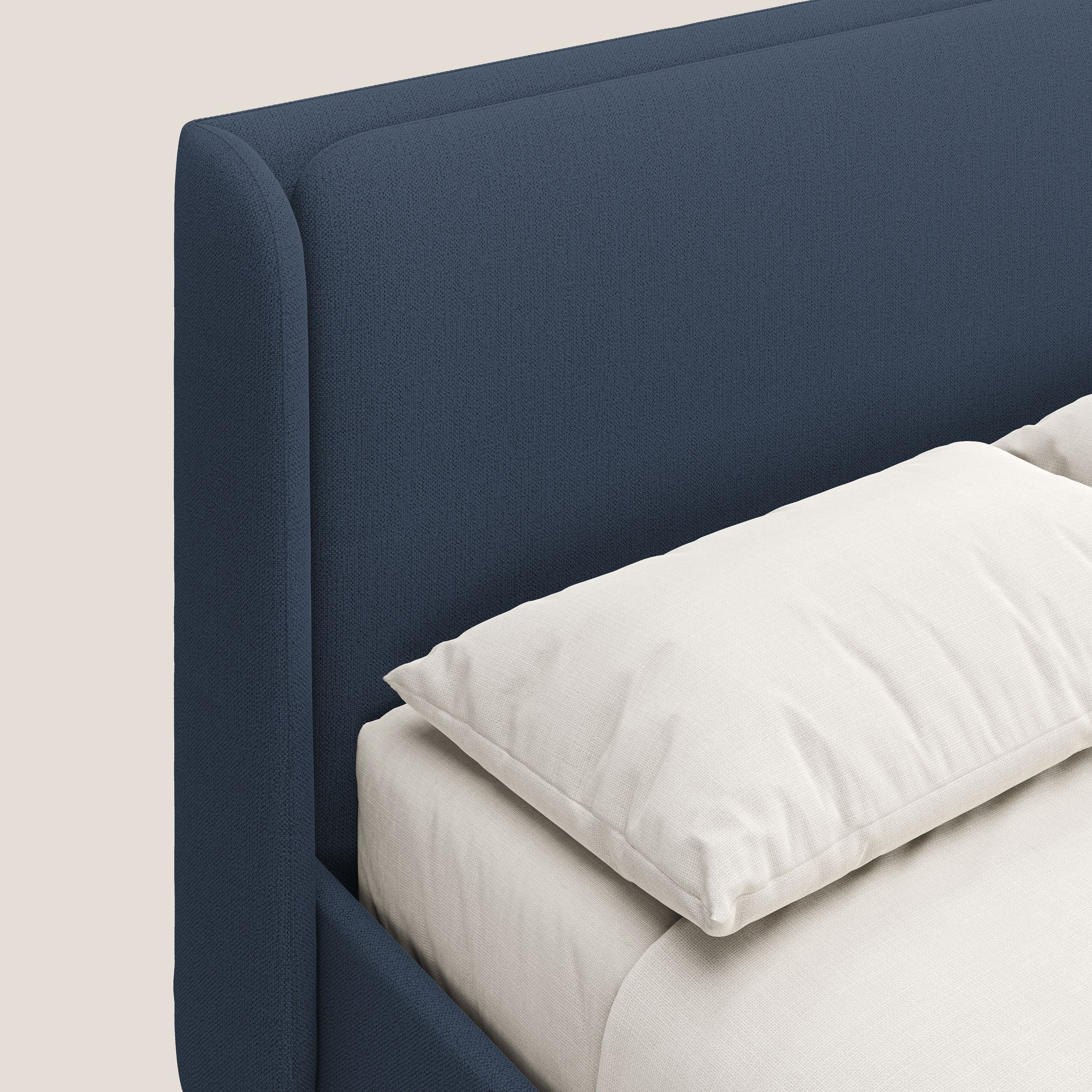 Nadine lit coffre de design et confort italien en tissu imperméable T19 bleu - Image 6