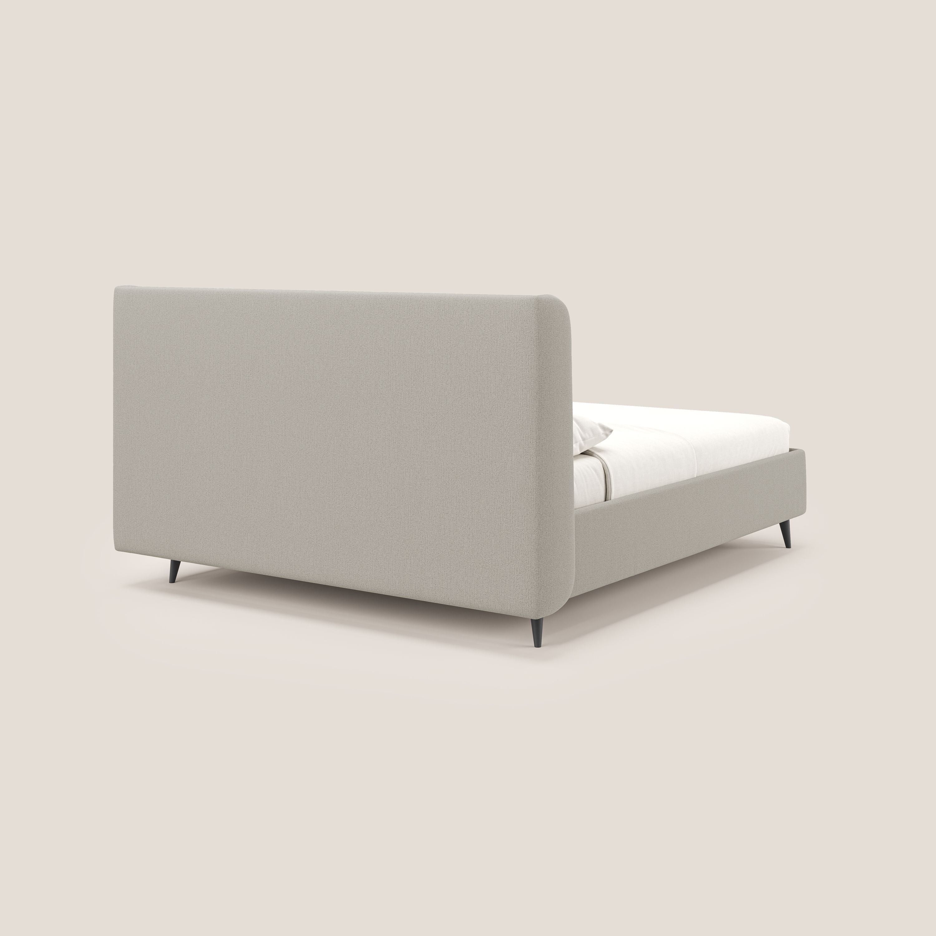 Nadine lit coffre de design et confort italien en tissu imperméable T19 crème - Image 6