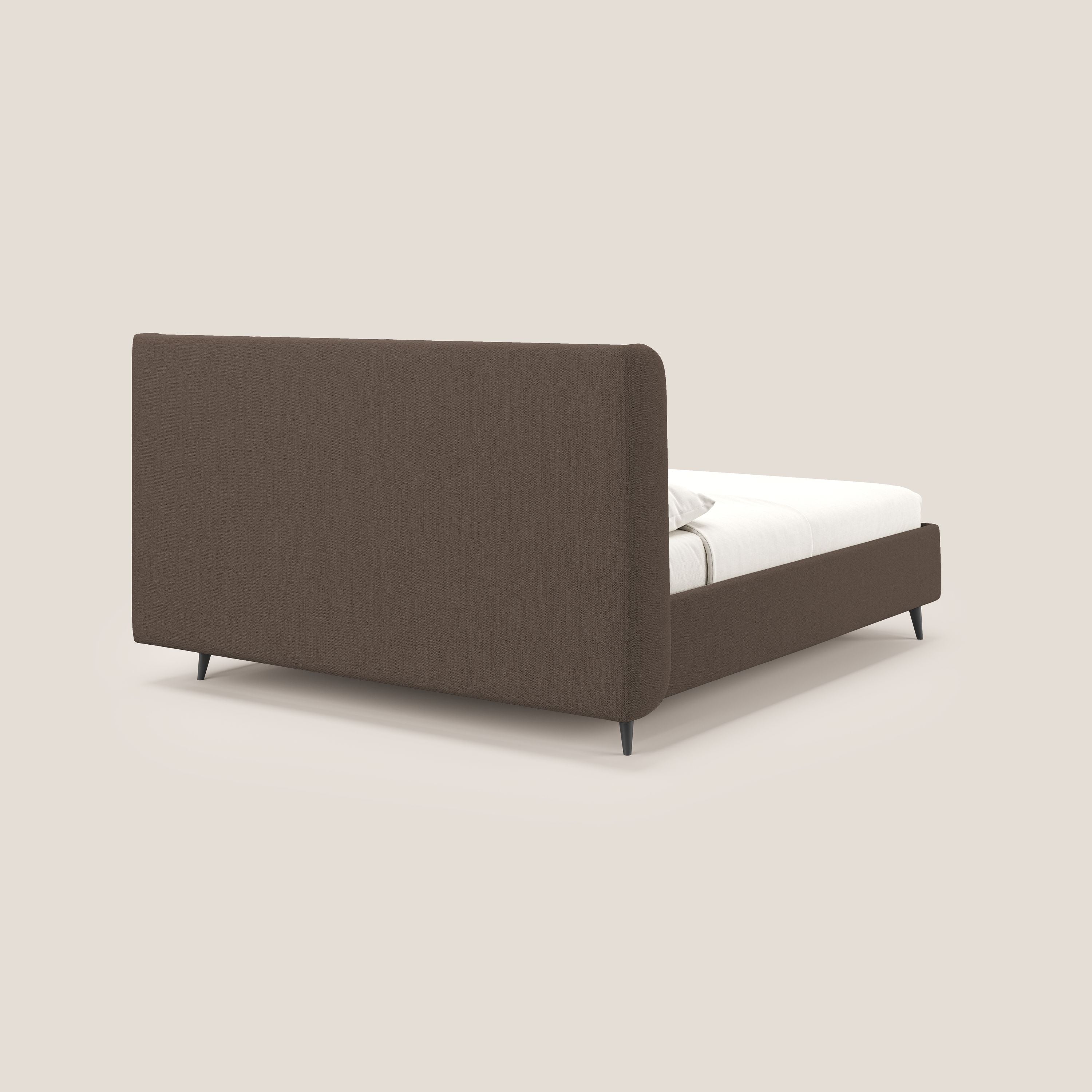Nadine lit coffre de design et confort italien en tissu imperméable T19 marron - Image 5